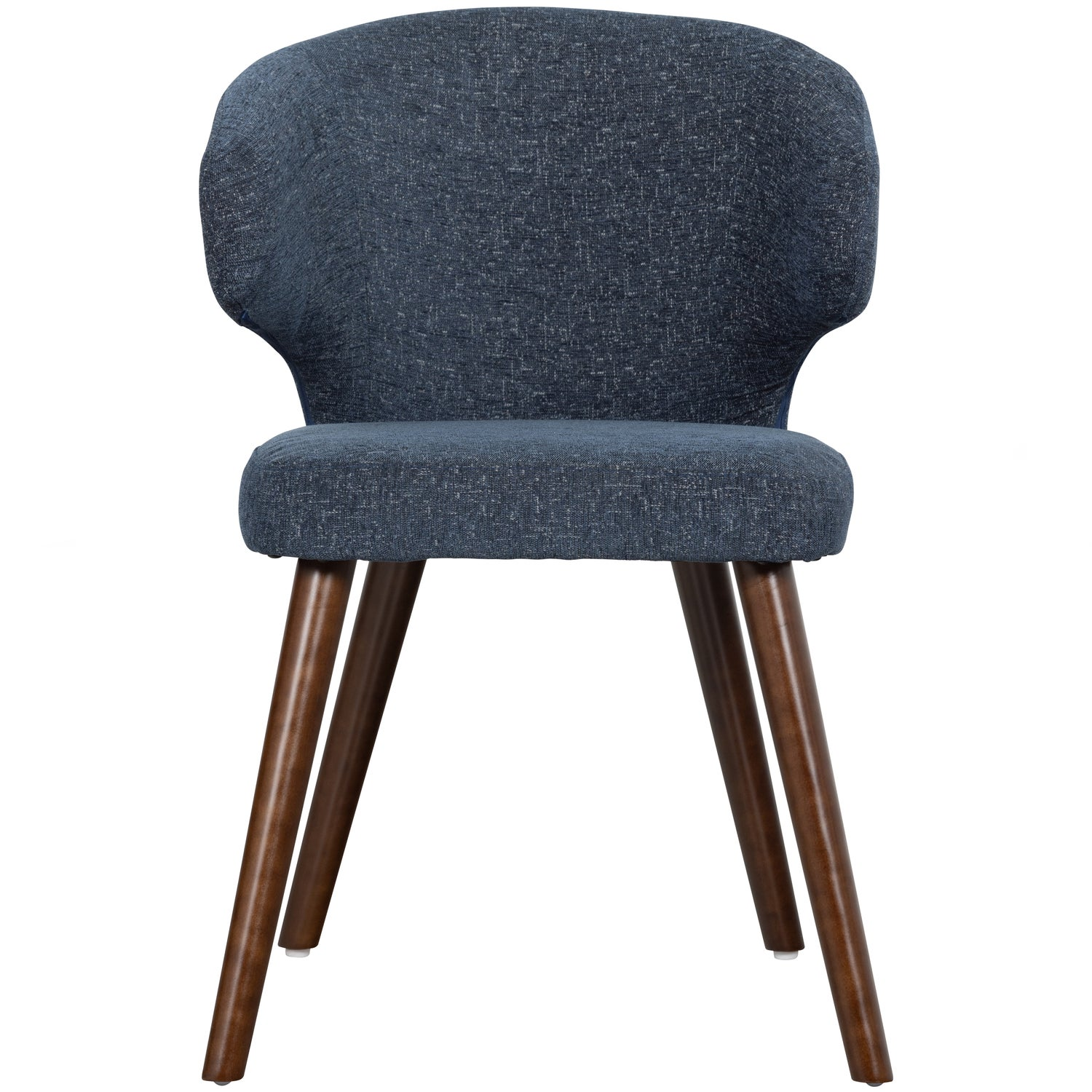 Cape eetkamerstoel gemeleerde stof blauw