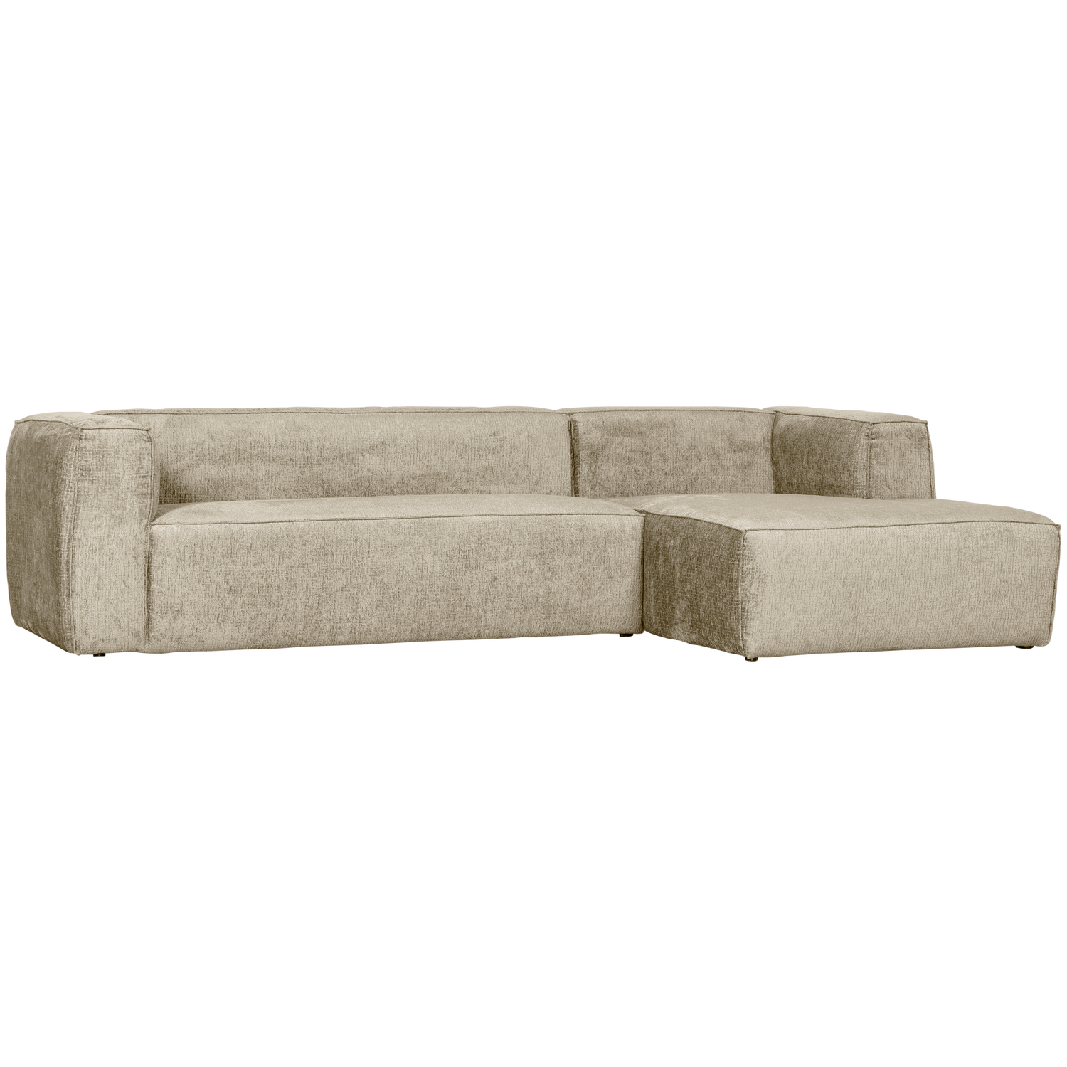 Bean hoekbank rechts chenille velvet taupe