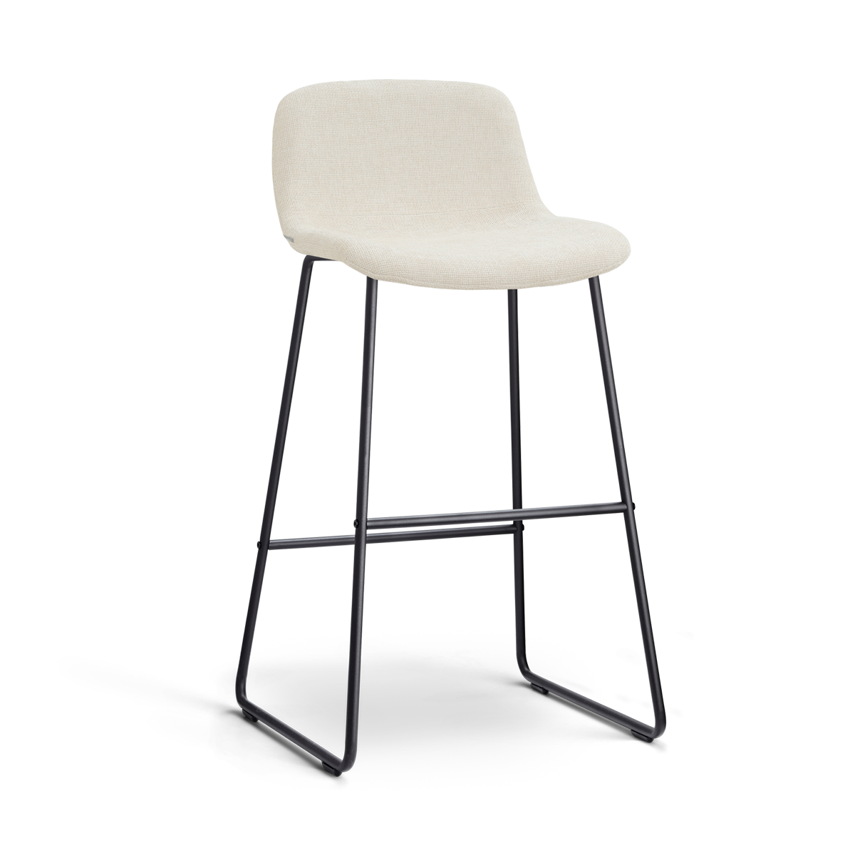 Barkruk Nino-Mats zwart onderstel 75 cm