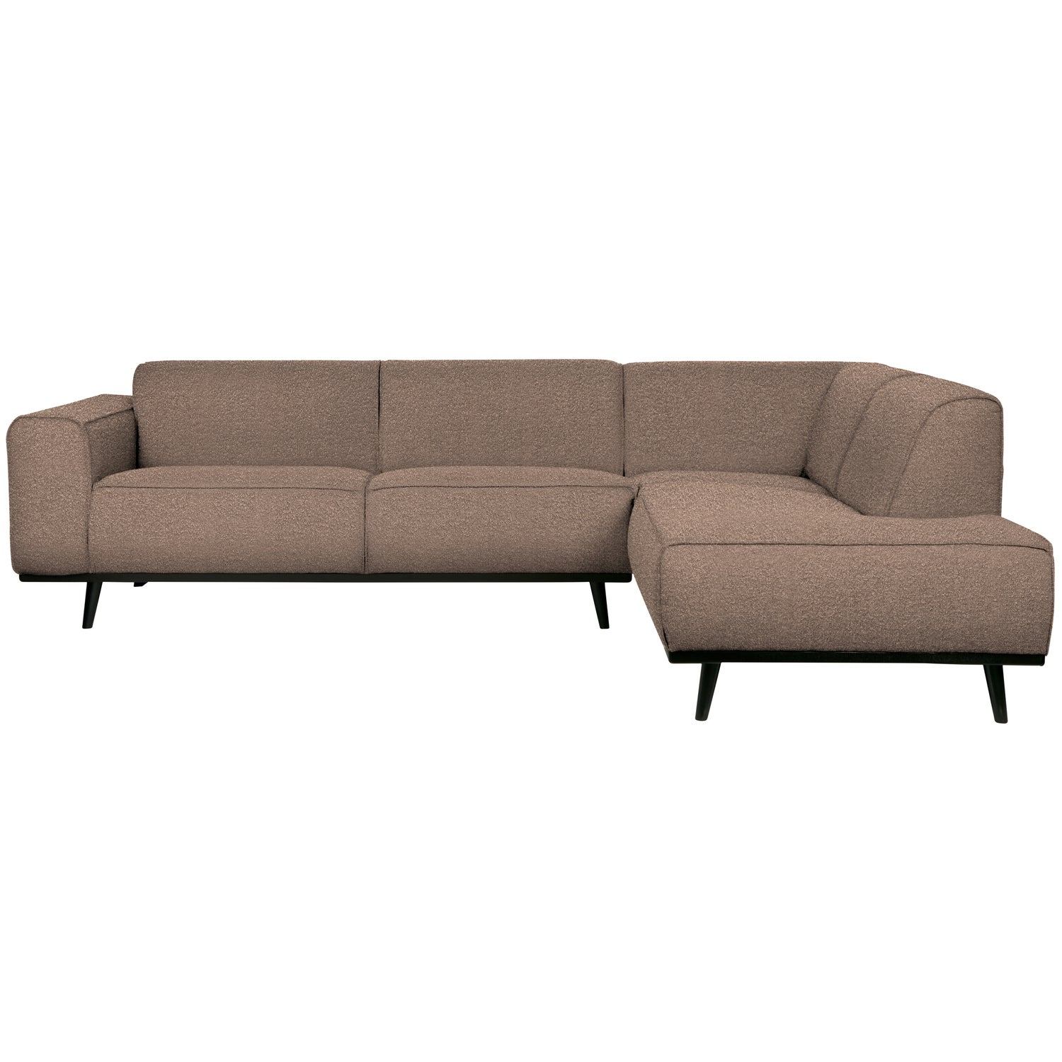 Statement hoekbank rechts chenille velvet terra