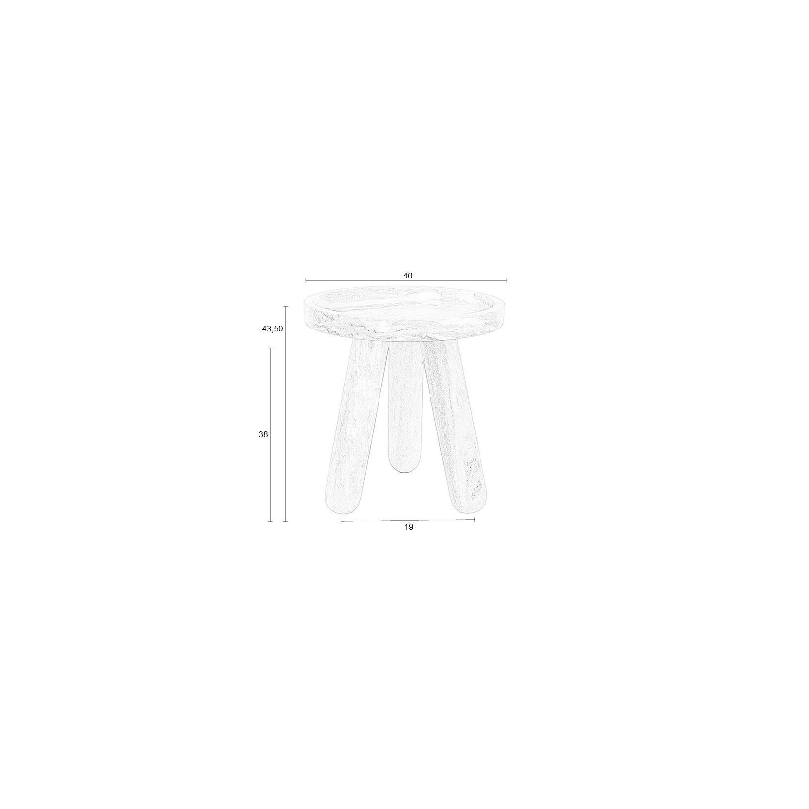 Cosmopolitan bijzettafel rond 40 cm marmer