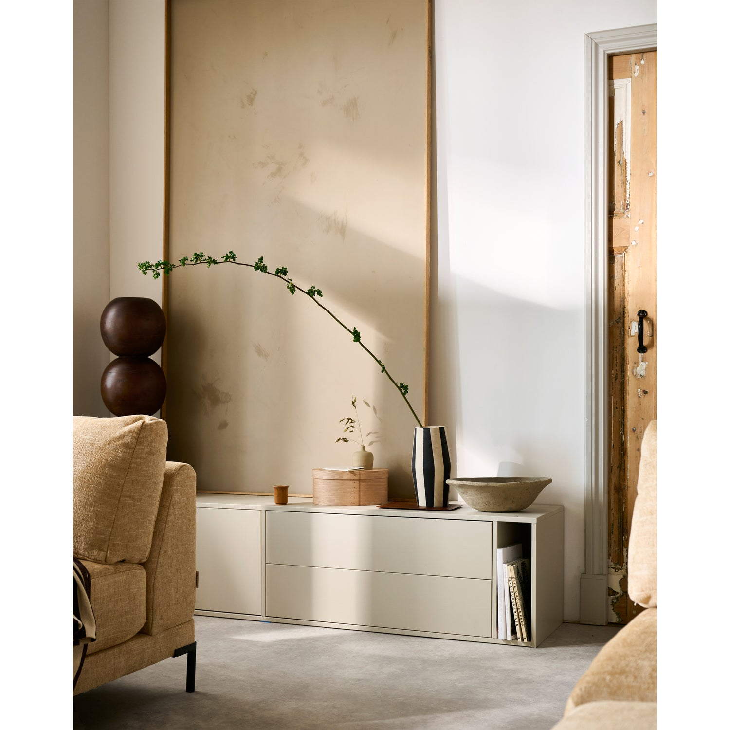 Settle down tv meubel 200 cm grenen middenbruin [fsc]