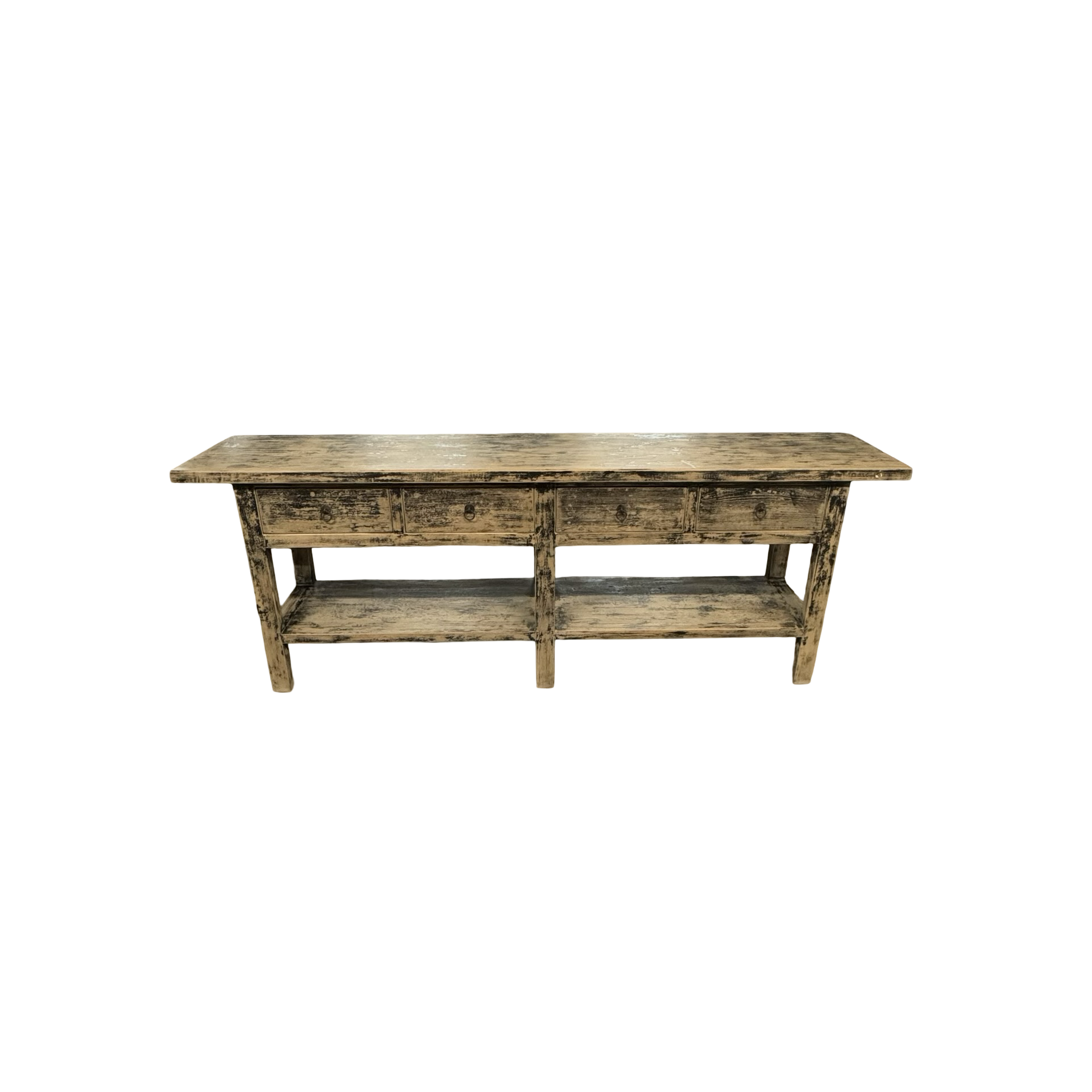 Wandtafel zwart finish 4 la en plank uniek