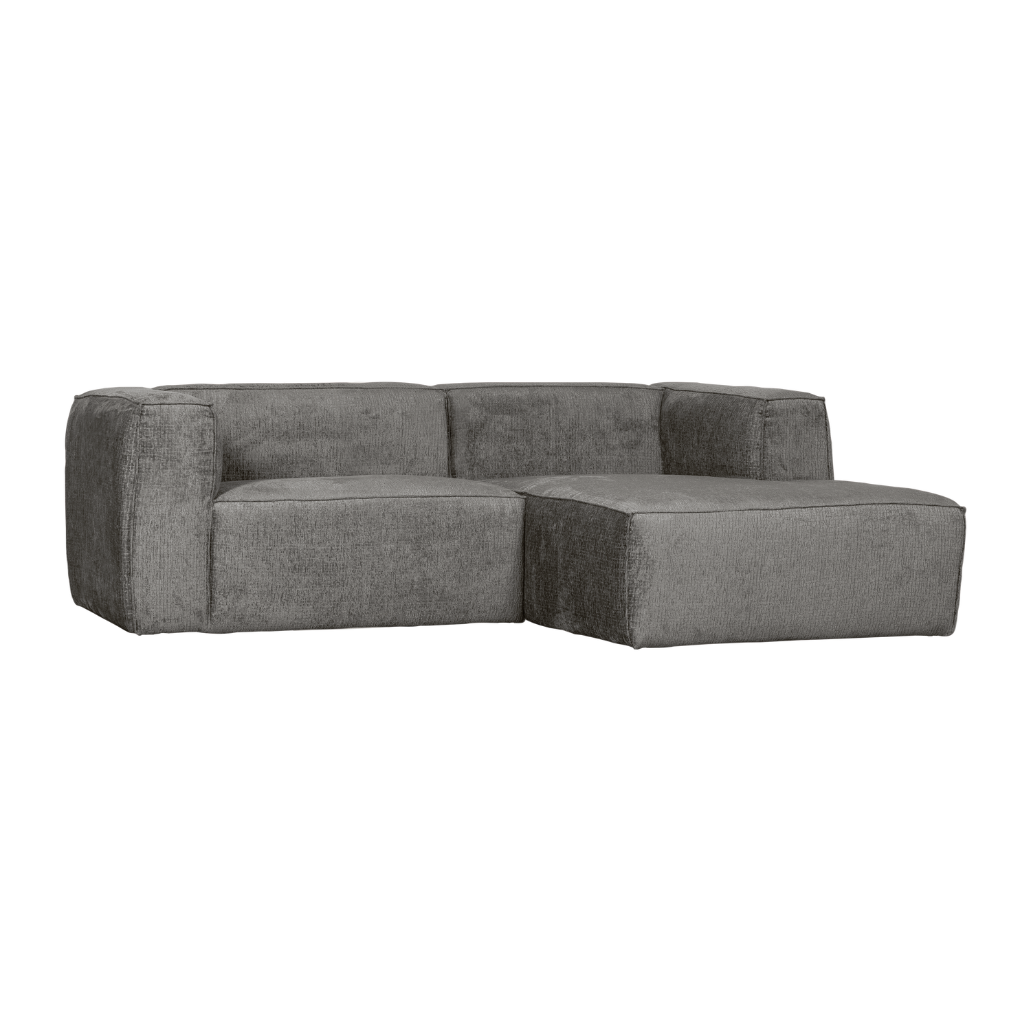 Bean chaise longue bank rechts chenille velvet taupe