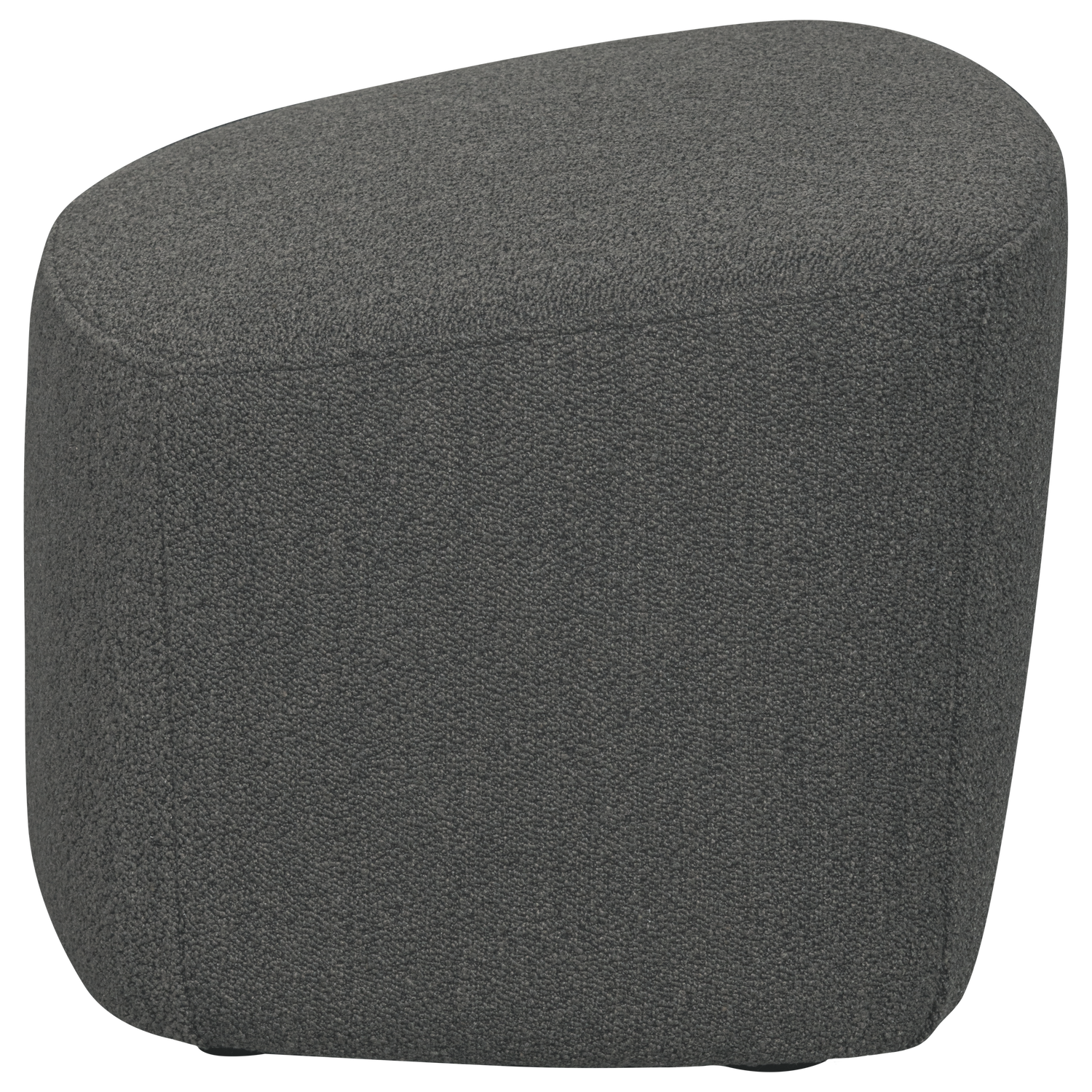 Lofty hocker boucle staalgrijs