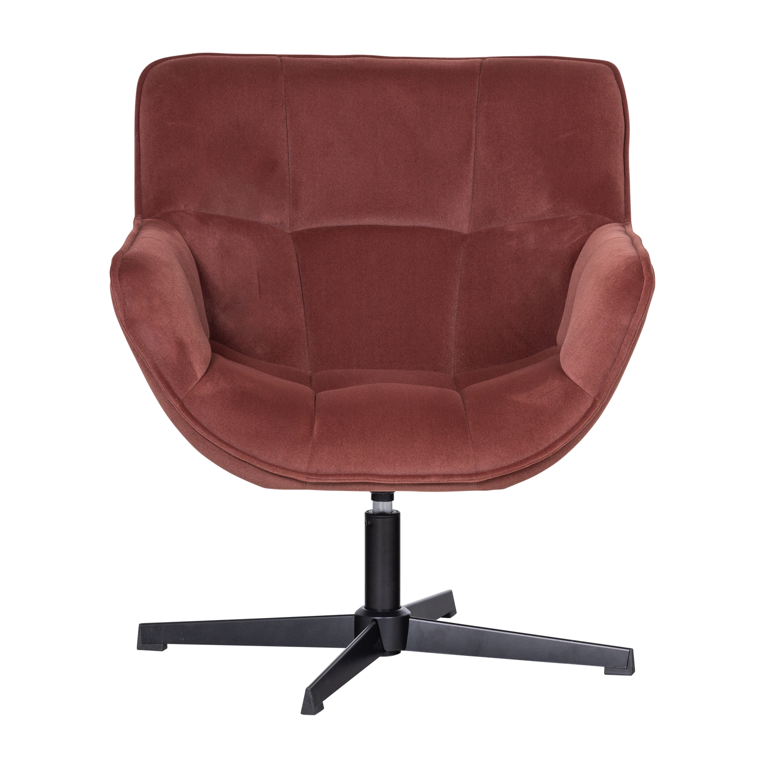 Wibo draaifauteuil mat velvet bruinrood [fsc]