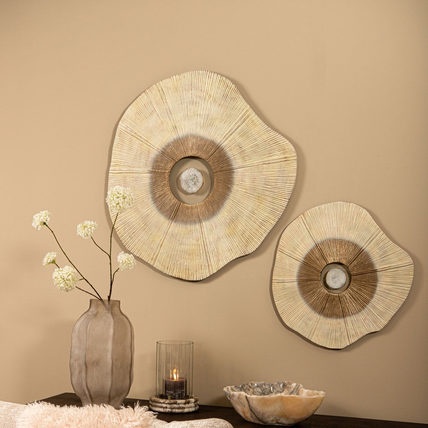 Wanddecoratie Solara beige