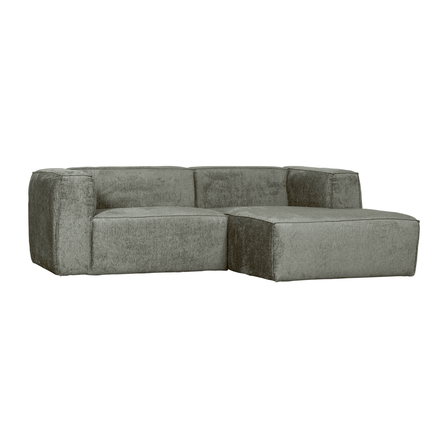 Bean chaise longue bank rechts chenille velvet taupe