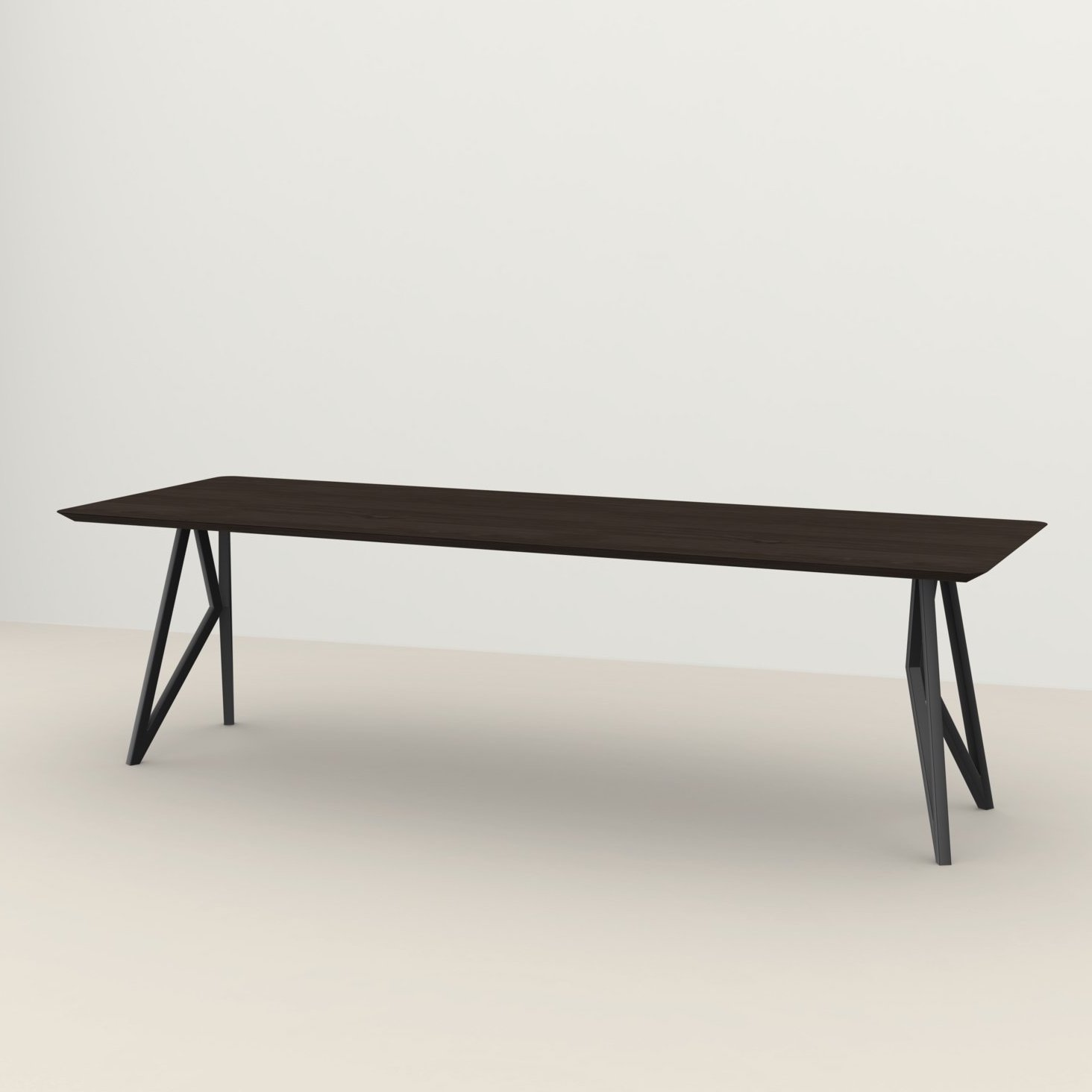 Studio HENK tafel Butterfly Rechthoekig - zwart frame, gerookte beits