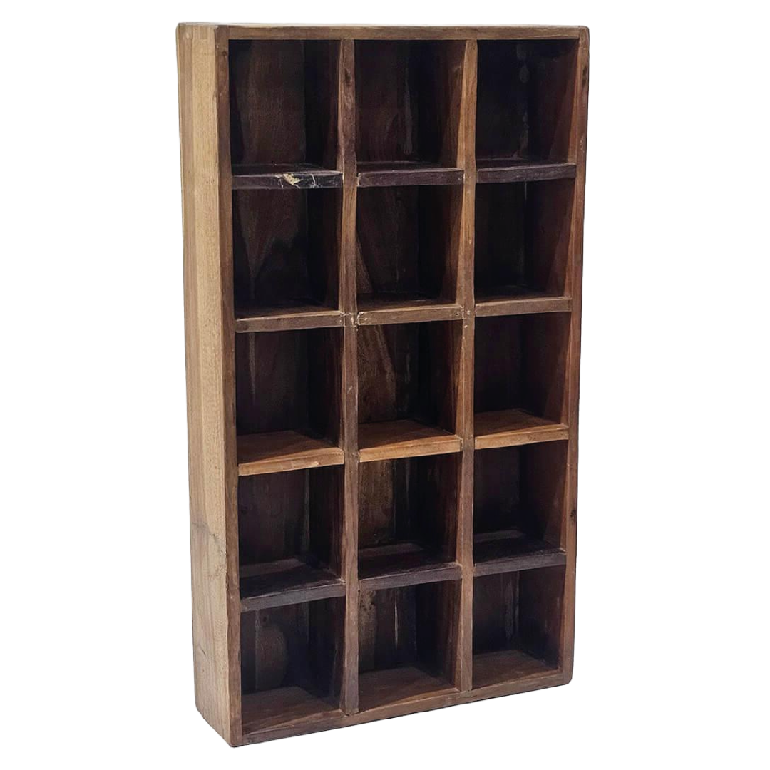 Houten wandrek 15 vakken