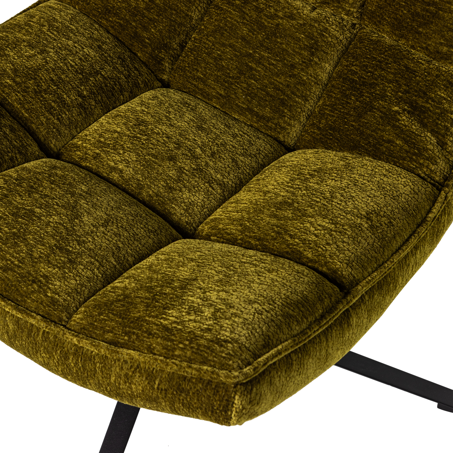 Maudi draaifauteuil chenille structuur groen