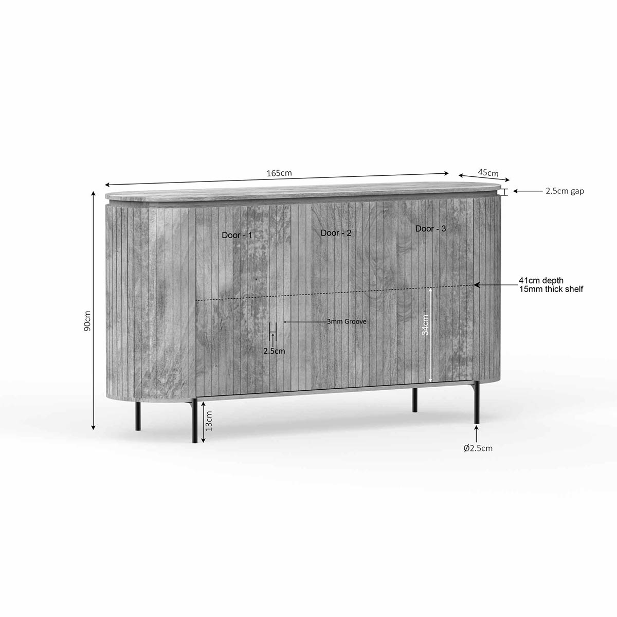 Dressoir Sol Taupe