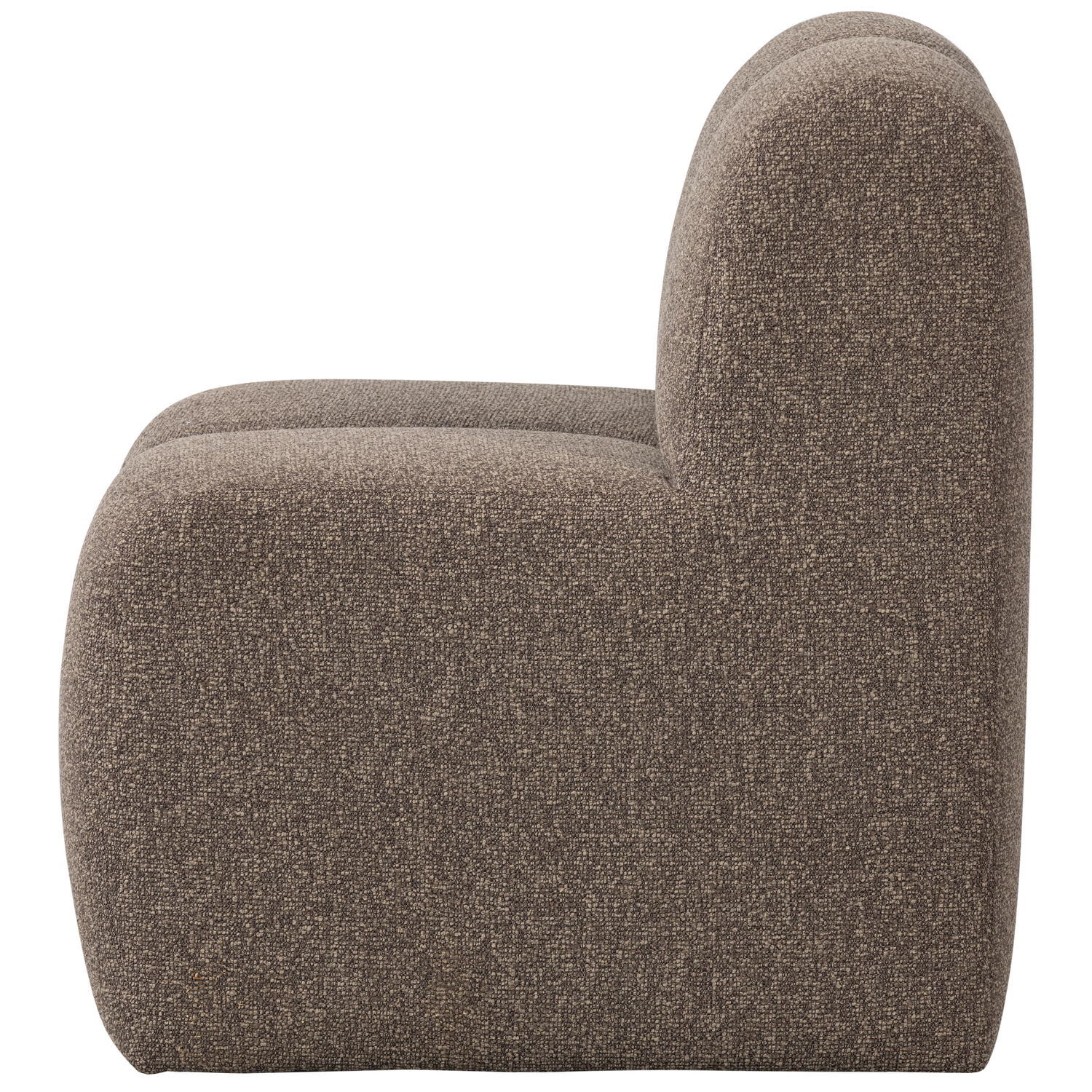Mojo eetbank 84 cm met rugleuning wollig bruin