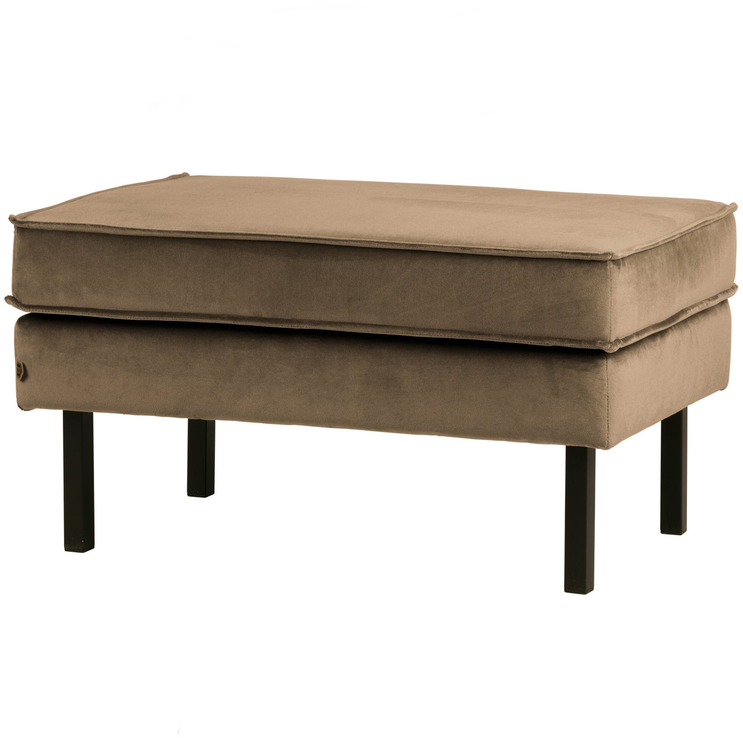 Rodeo hocker op poten velvet kastanjebruin