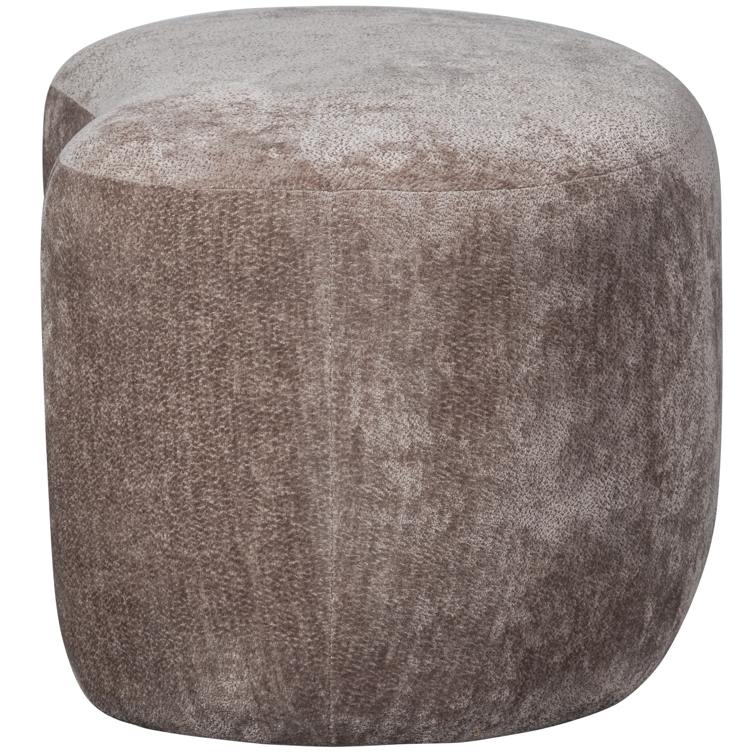 Popular organische poef taupe