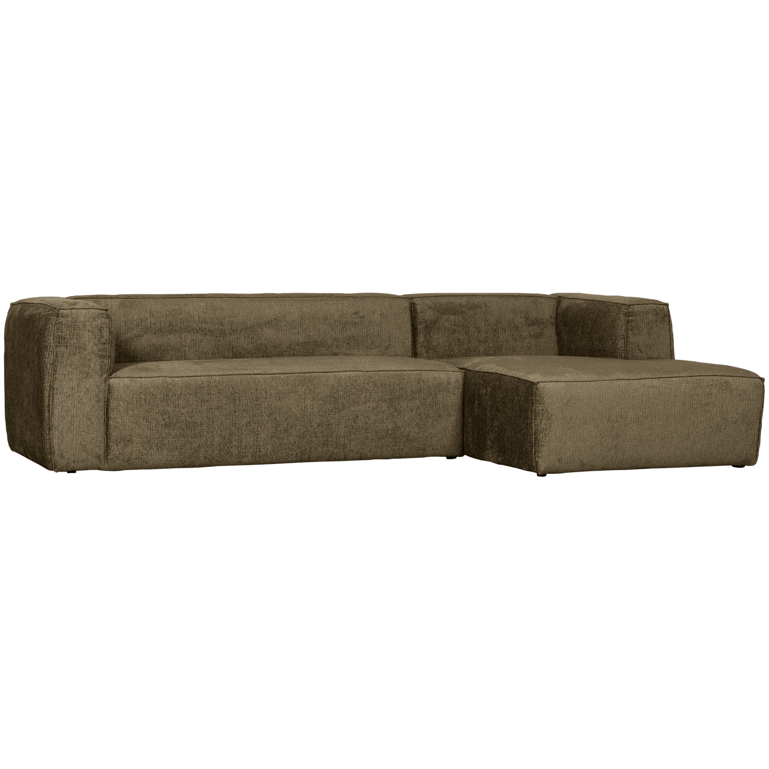 Bean hoekbank rechts chenille velvet taupe