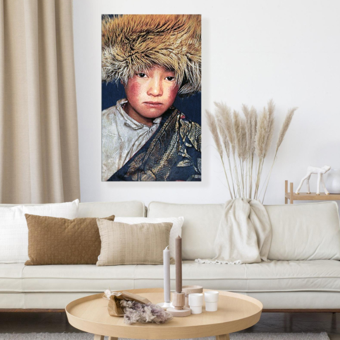 Wandpaneel geweven Tibetan Boy