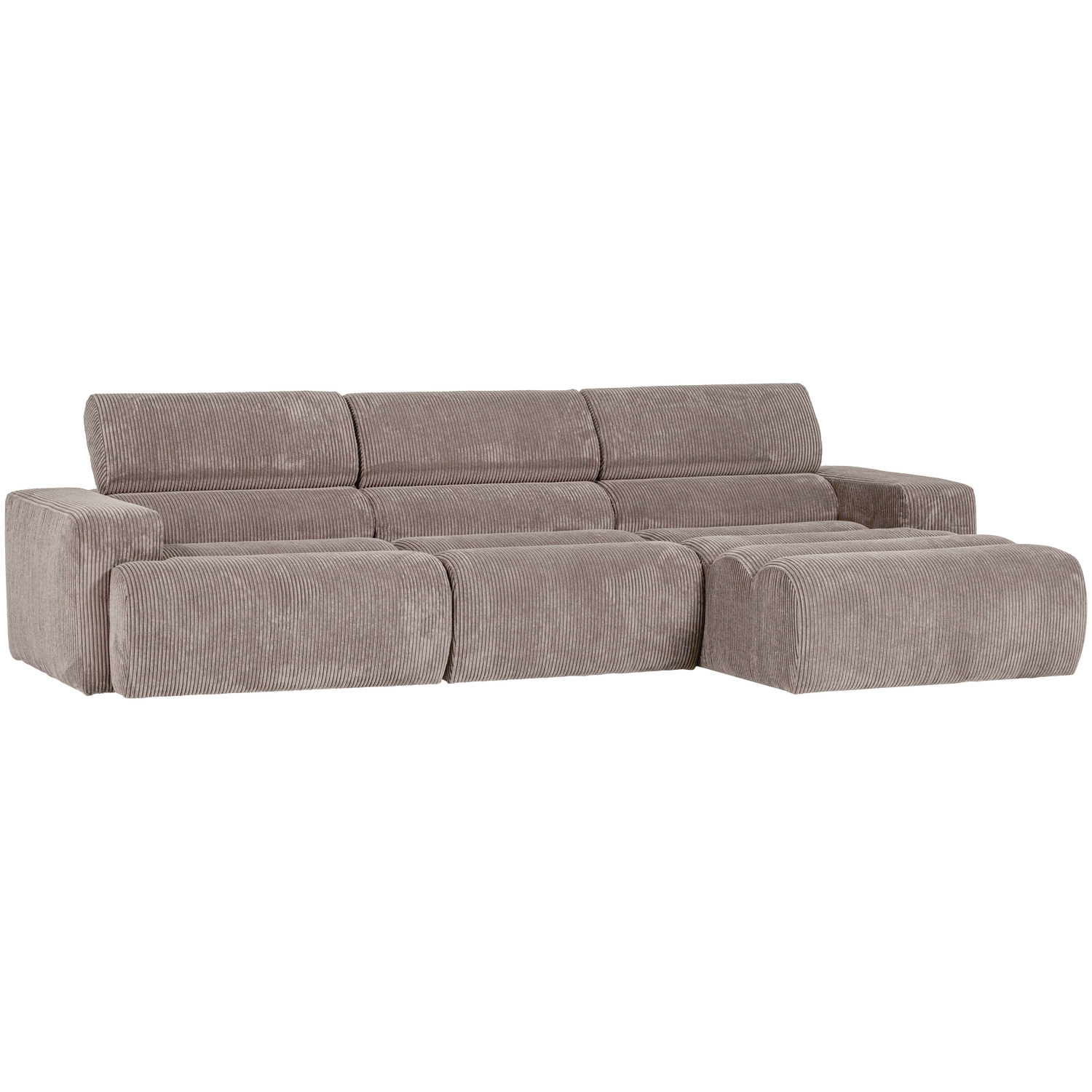 Novi chaise longue bank rechts donkerbruin melange