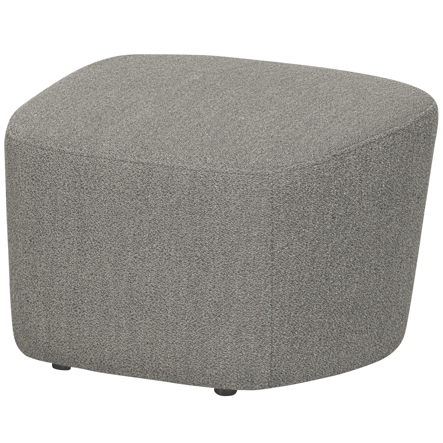 Lofty hocker boucle staalgrijs