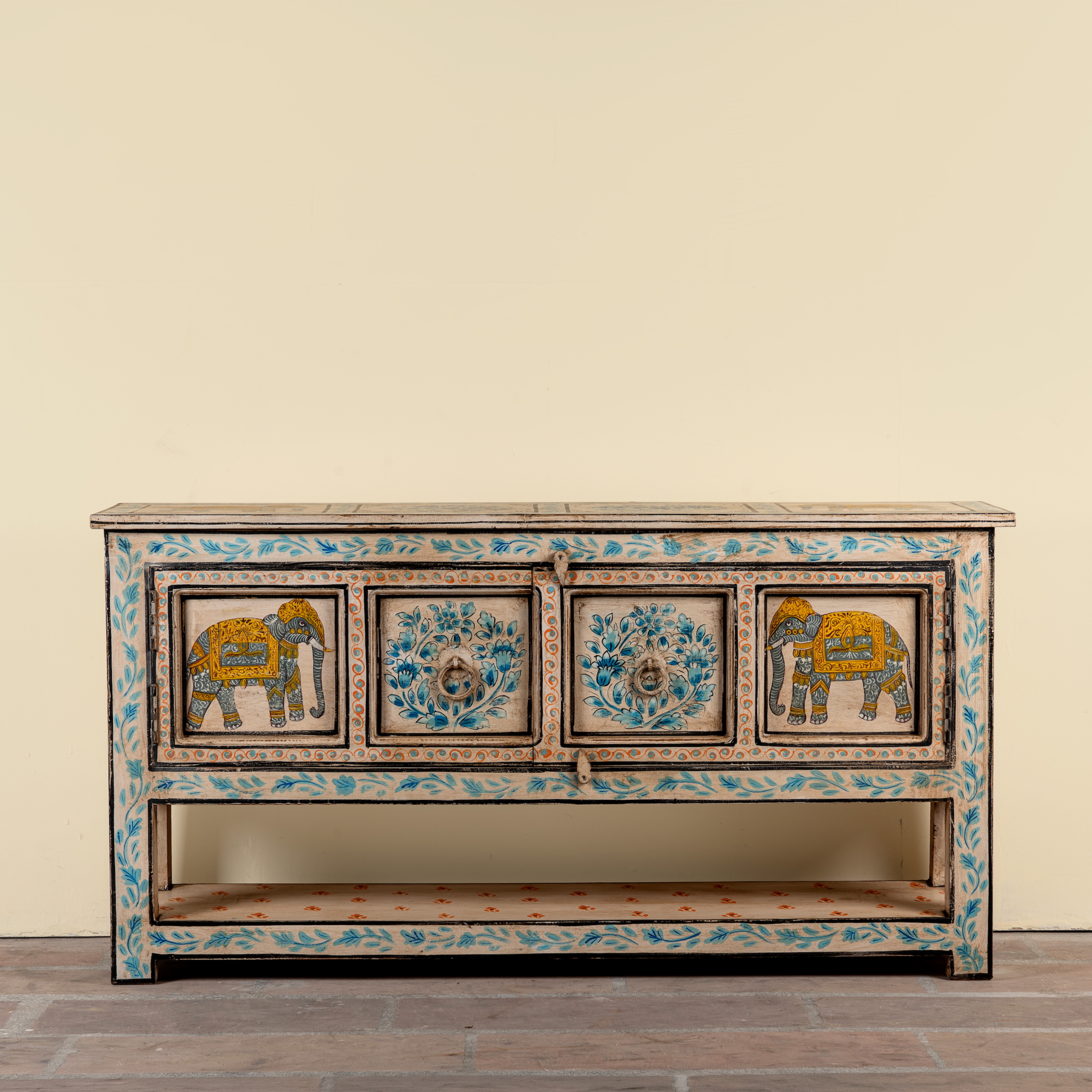 Consoletafel Aakash Handbeschilderd