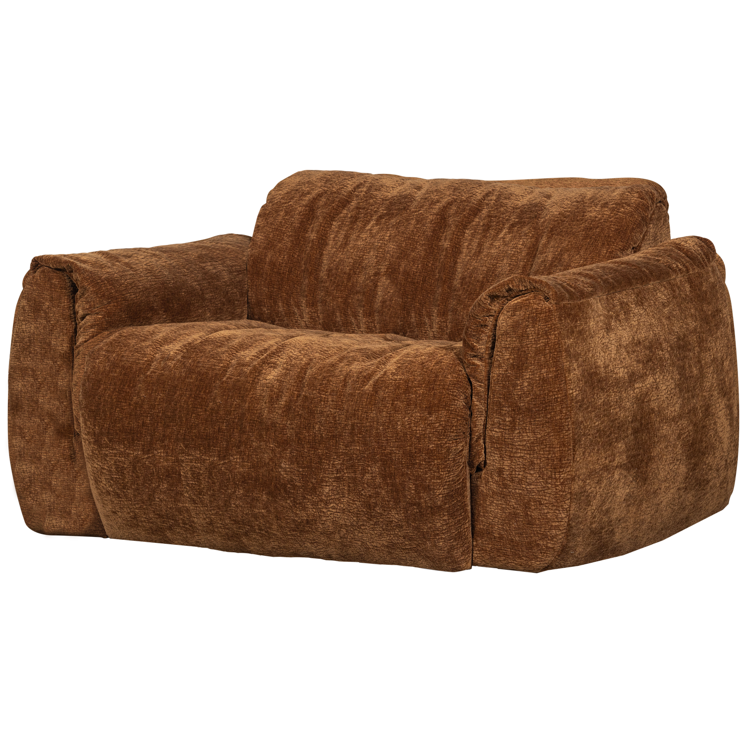 Baggy loveseat geweven chenille bruin