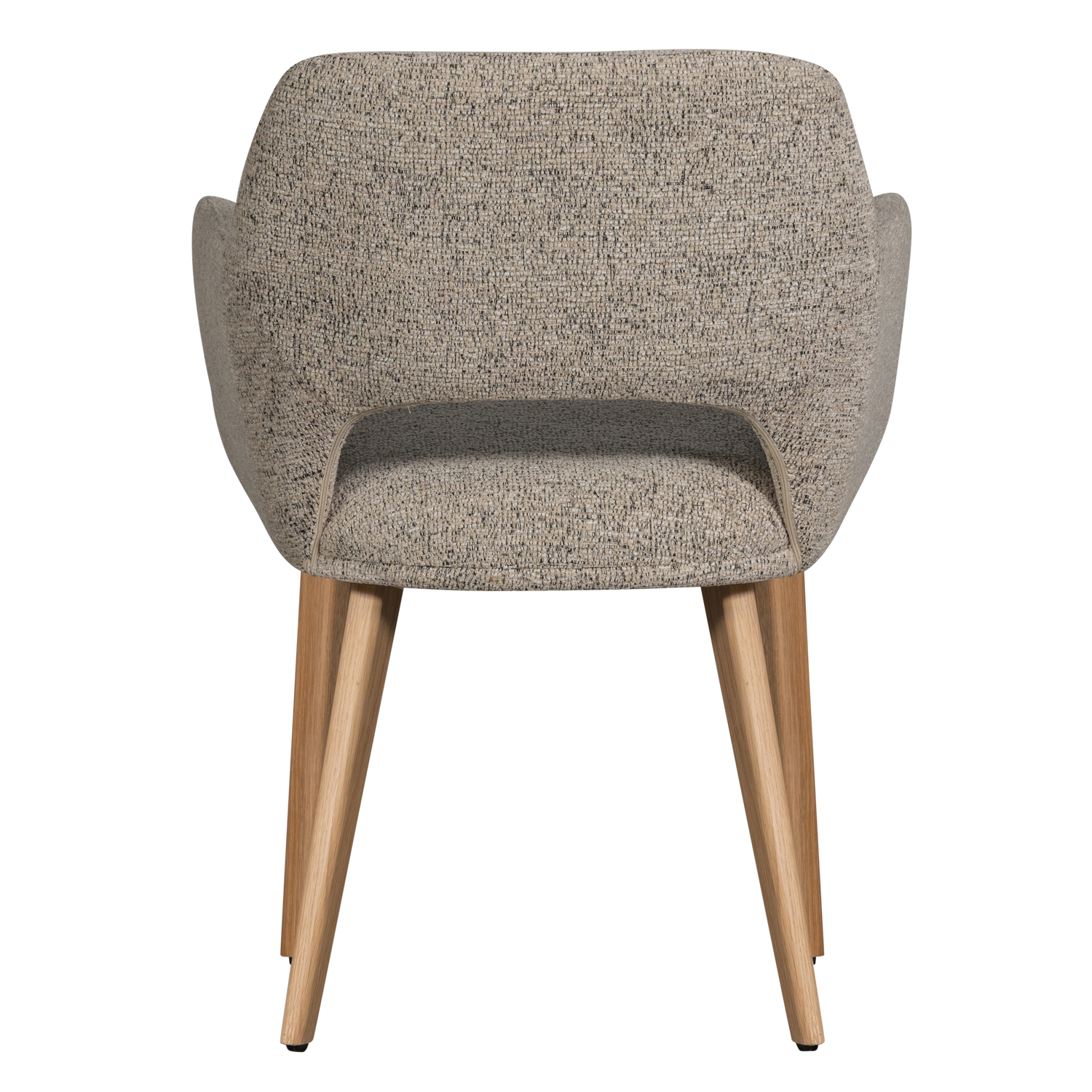 Murat eetkamerstoel taupe met houten poot naturel