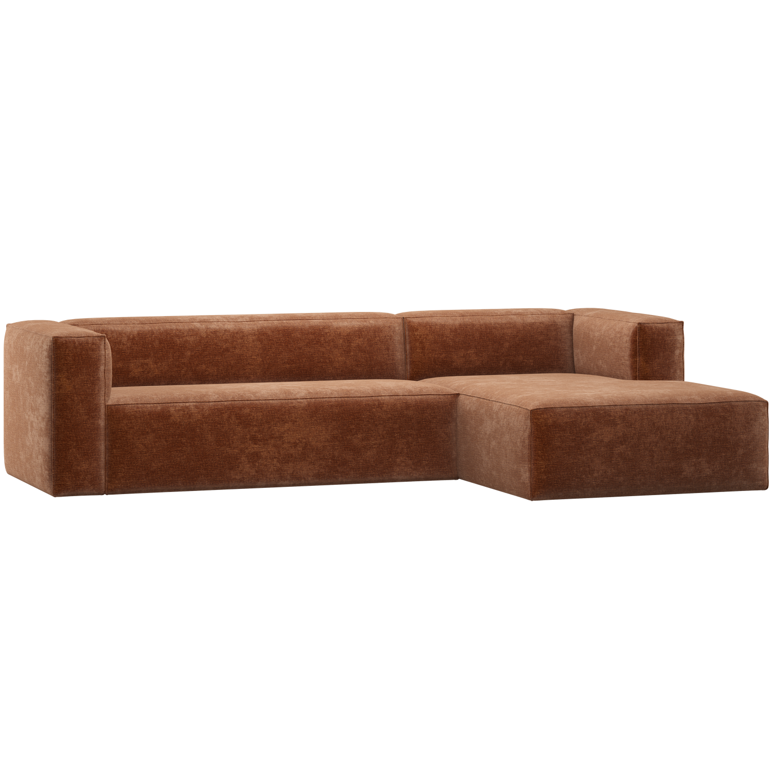 Bean hoekbank rechts chenille velvet taupe