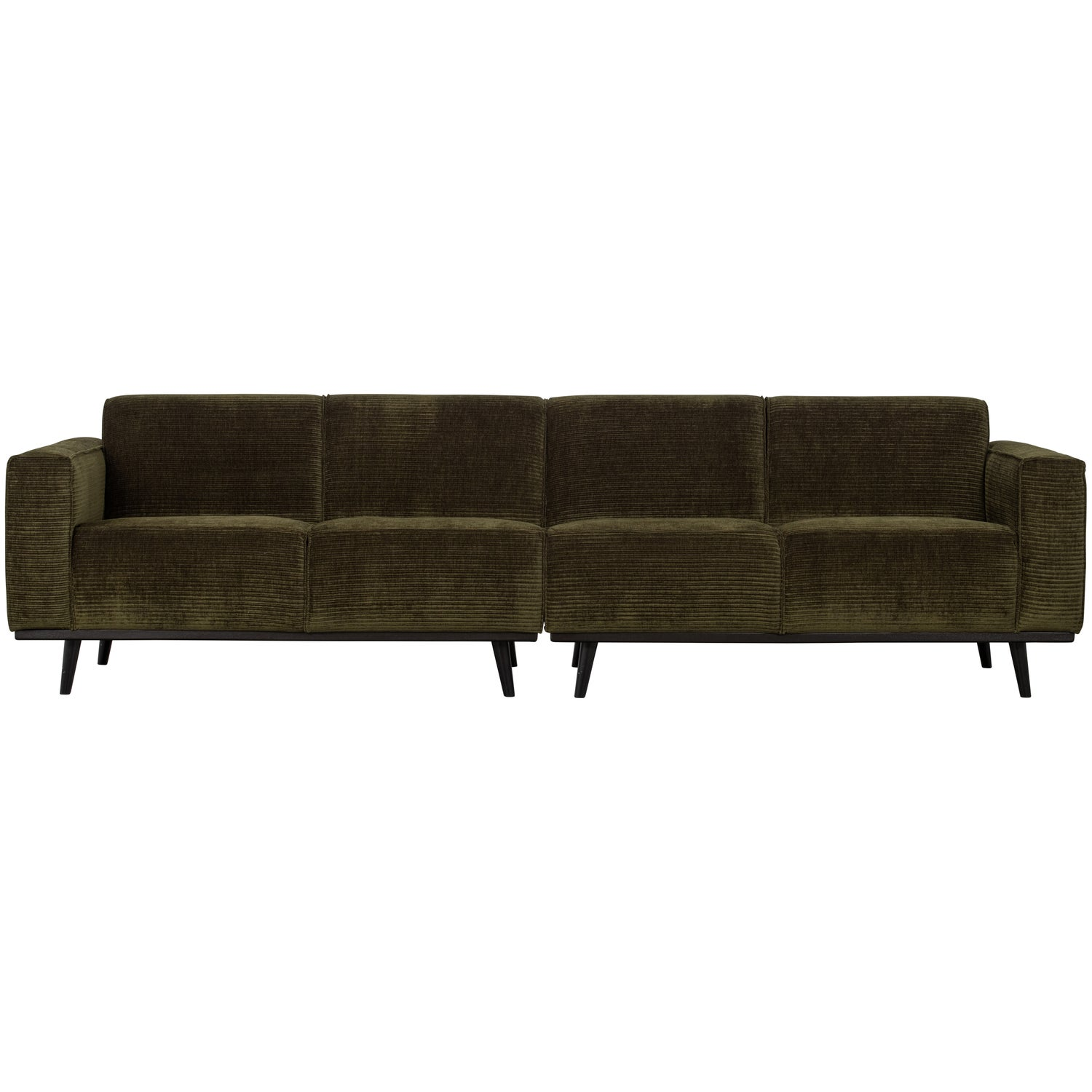 Statement 4-zits bank 280 cm chenille velvet perzikroze