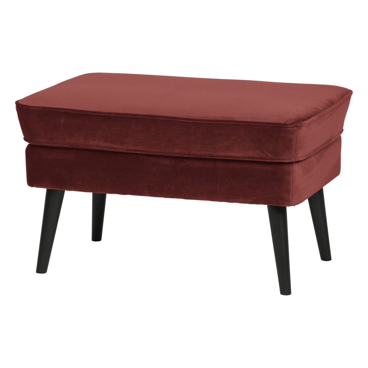 Rocco hocker velvet donkerbruin [fsc]