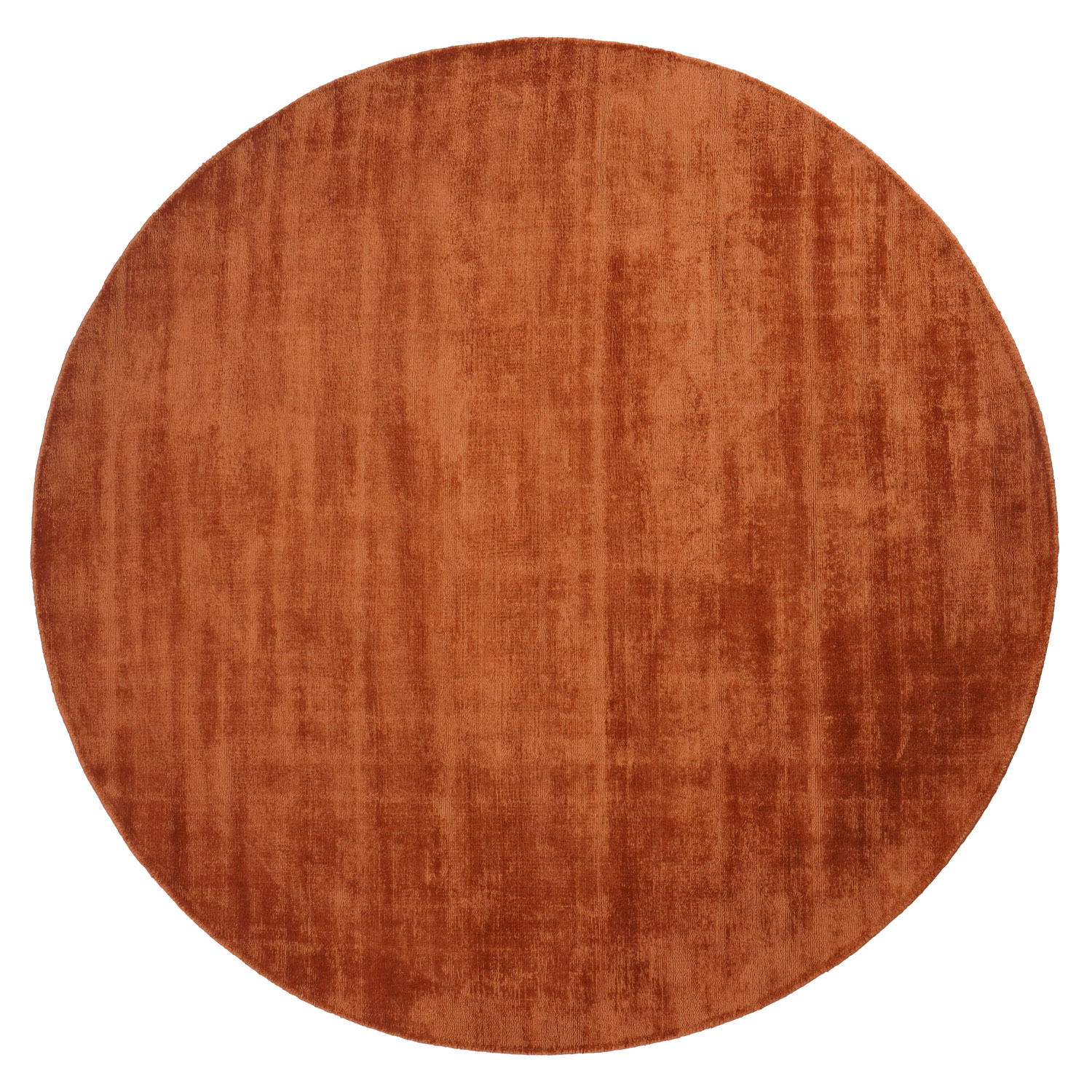 Vloerkleed Cos - Viscose Oranje Rond