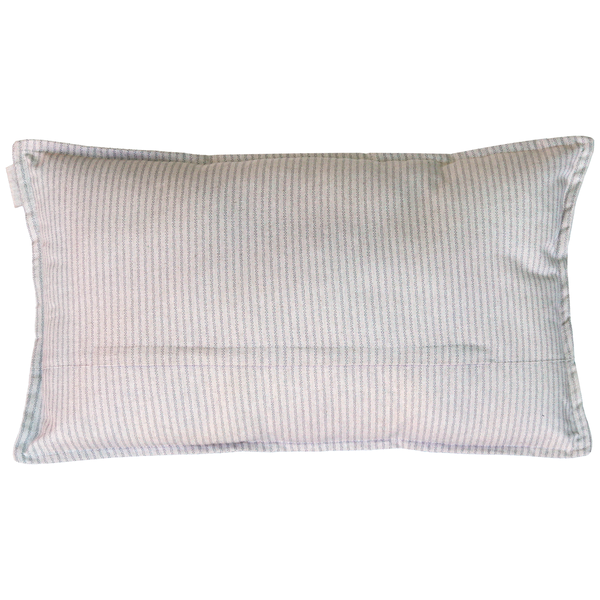 Kussen canvas streepjes zand taupe