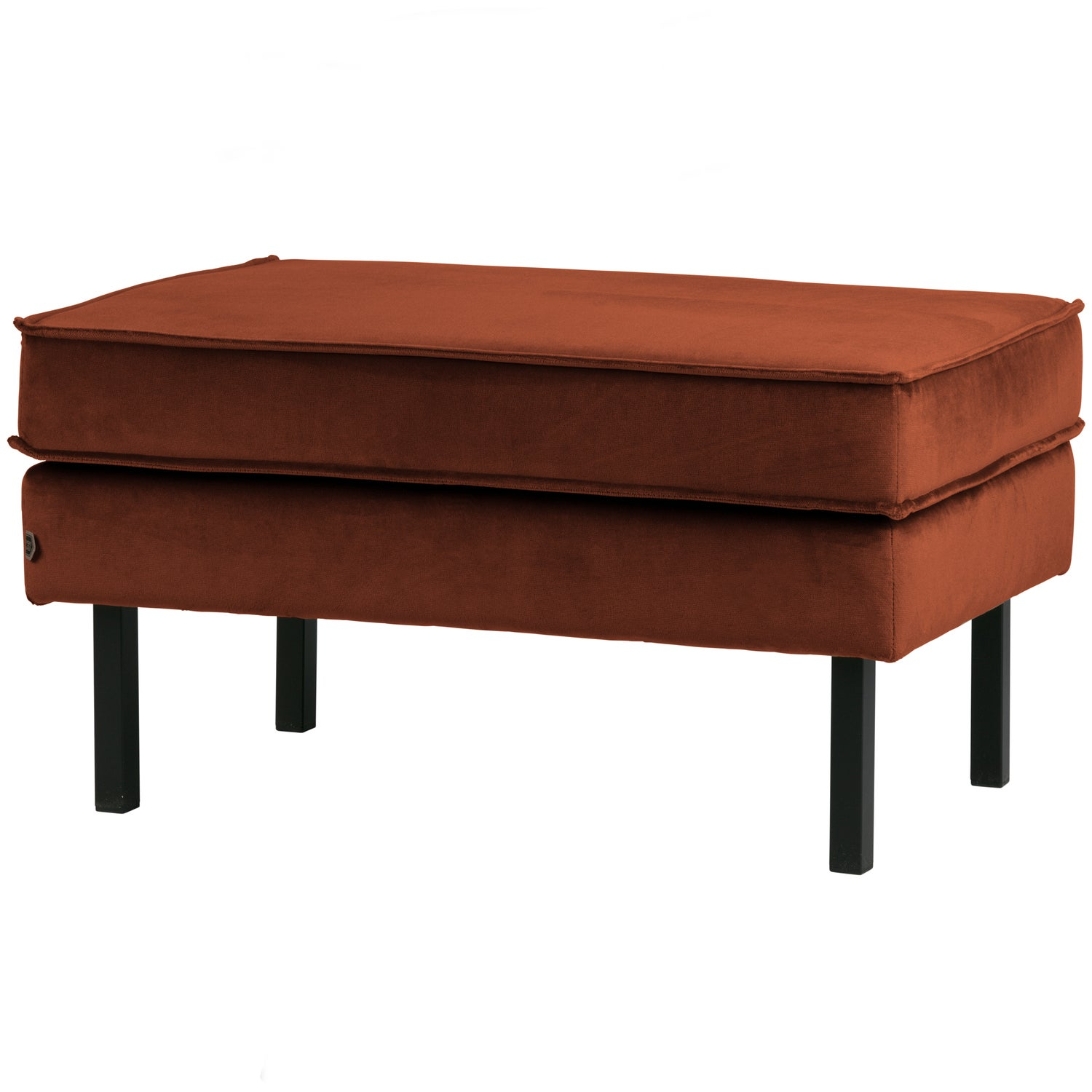 Rodeo hocker op poten velvet kastanjebruin