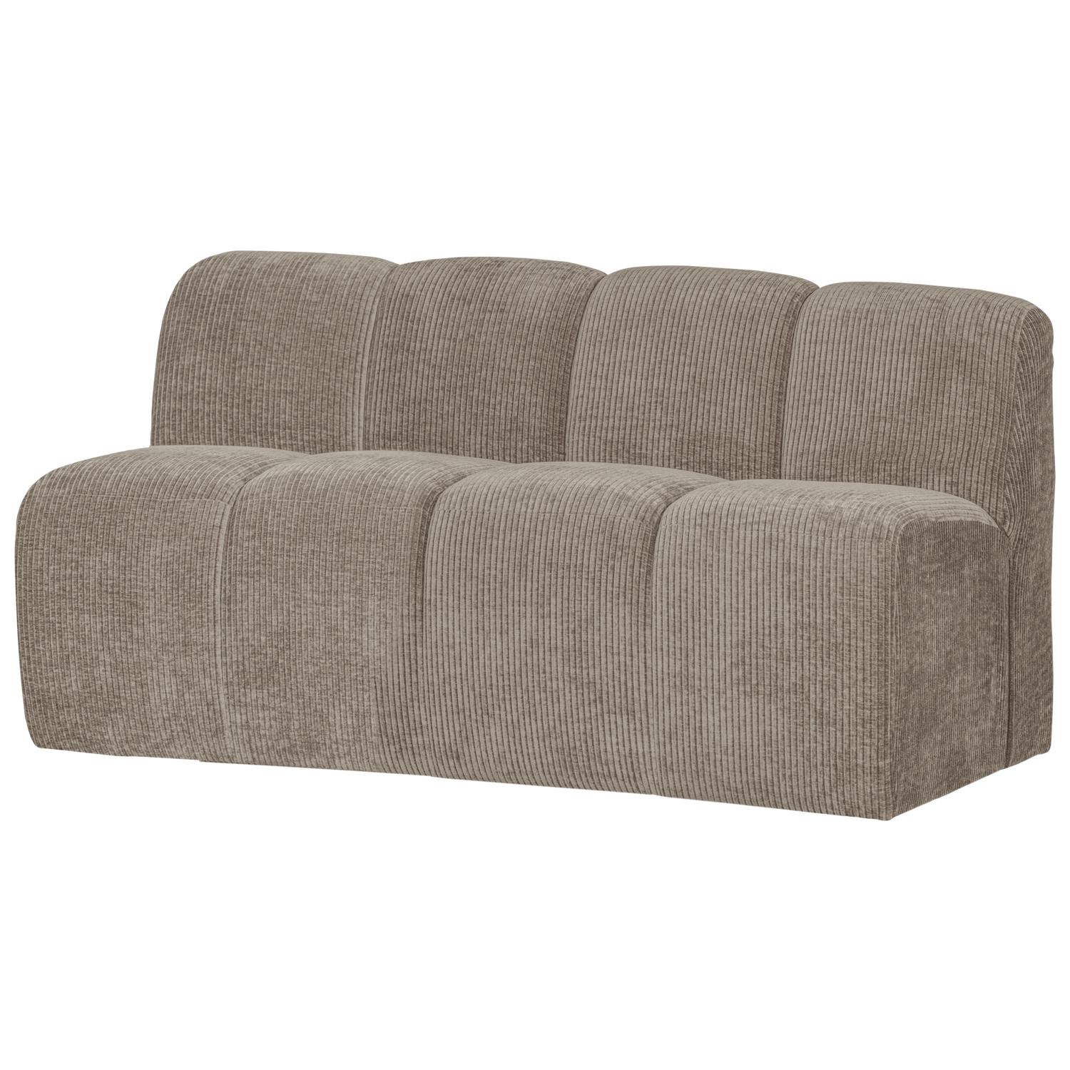 Mojo eetbank 164 cm met rugleuning ribstof roestbruin