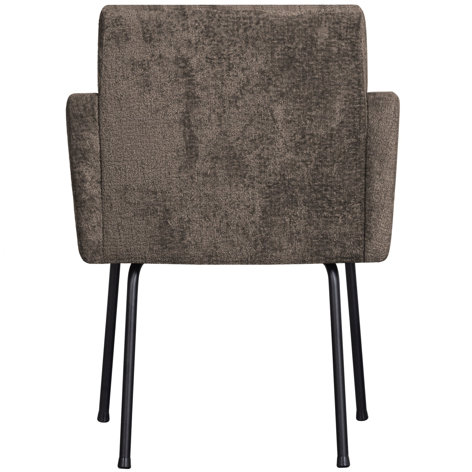 Mount eetkamerstoel met armleuning 3d chenille middenbruin