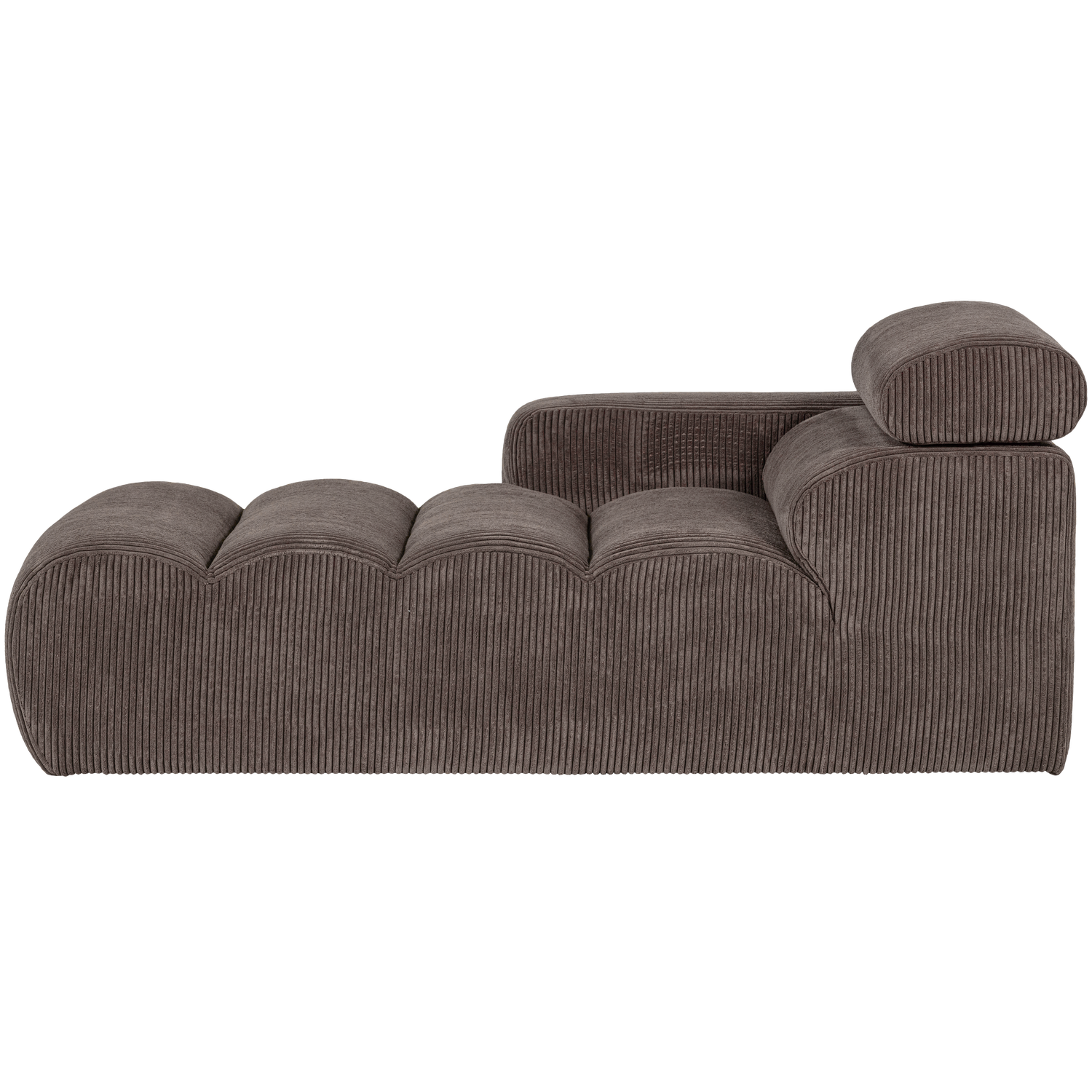 Novi chaise longue element arm links ribstof terra