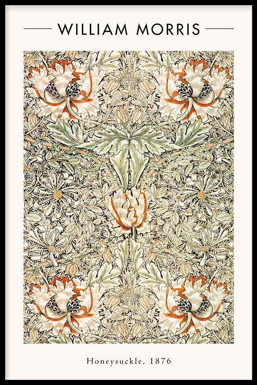Walljar poster ingelijst - William Morris - Honeysuckle II