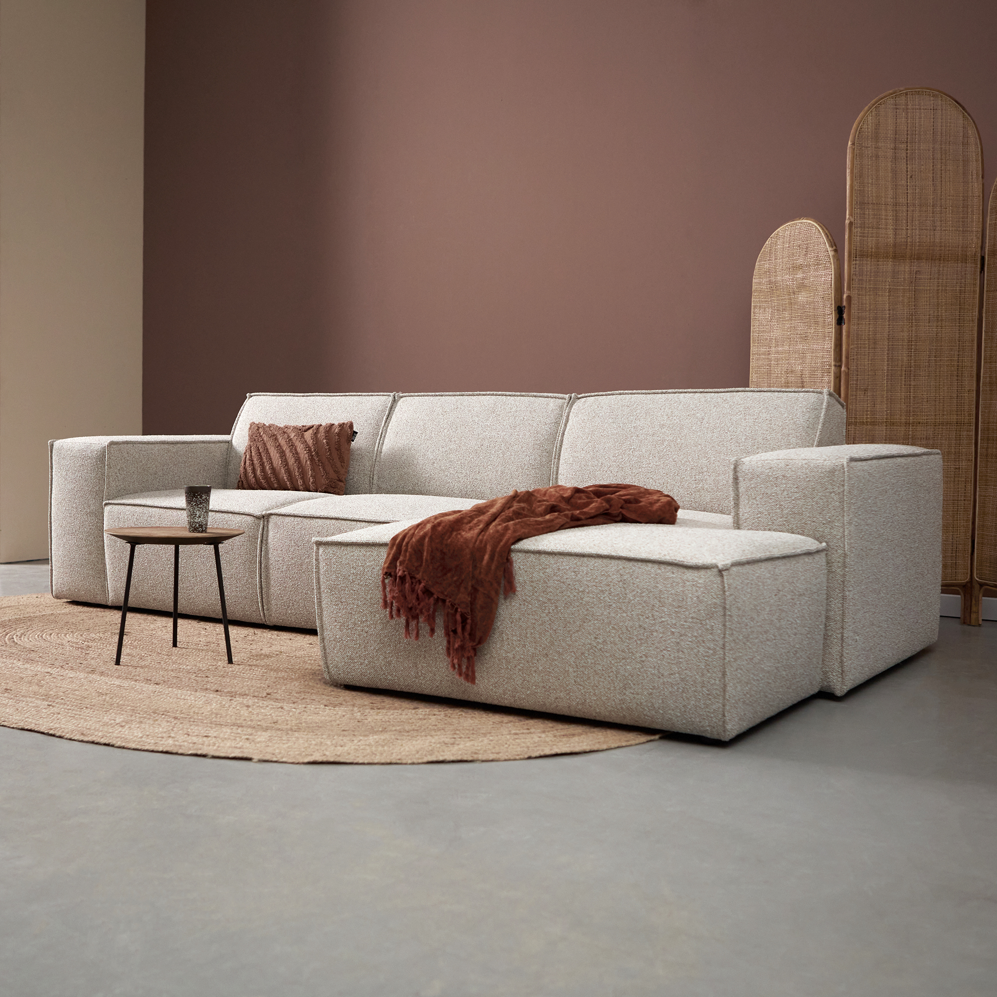 Hoekbank Chaise Livento Beige