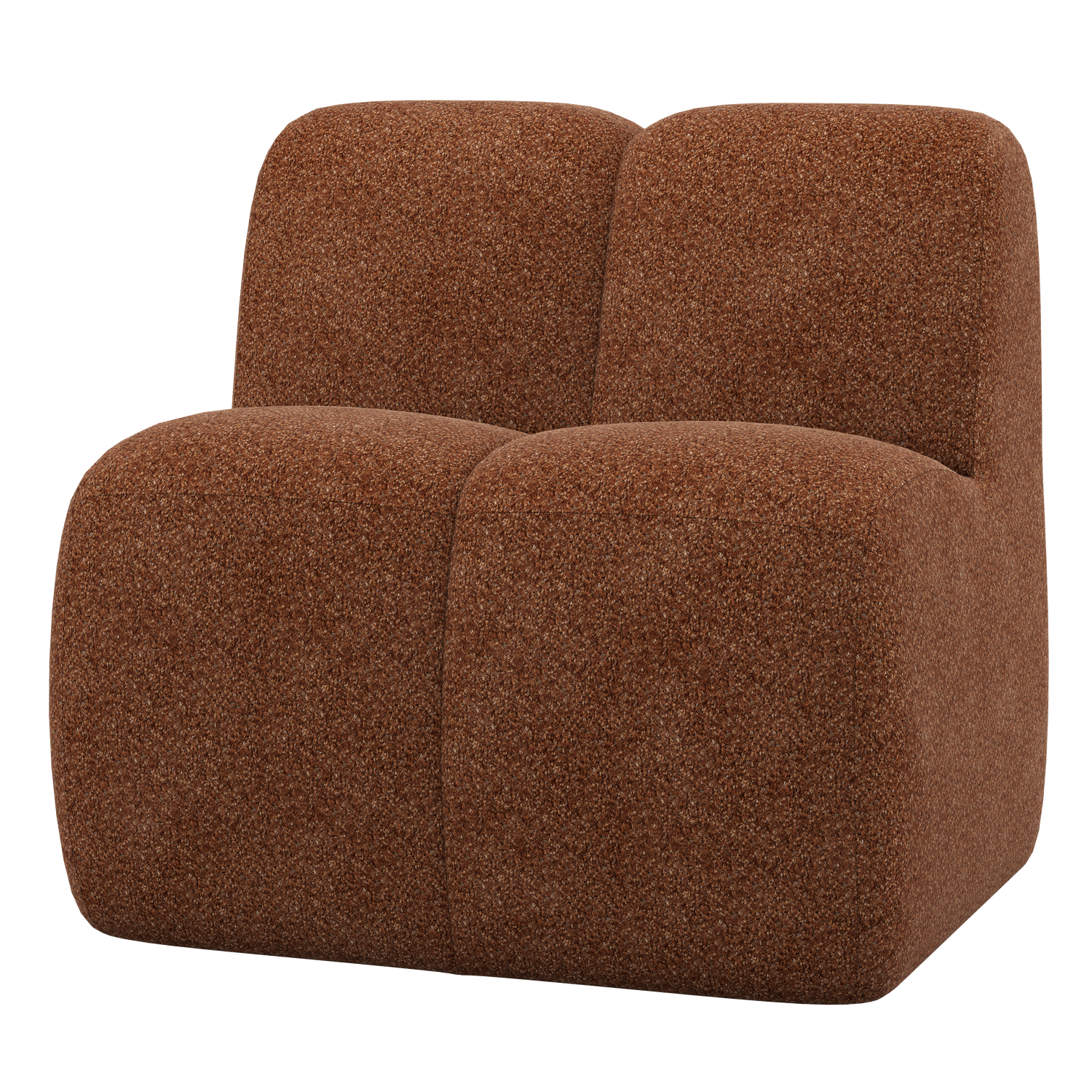 Mojo eetbank 84 cm met rugleuning wollig bruin