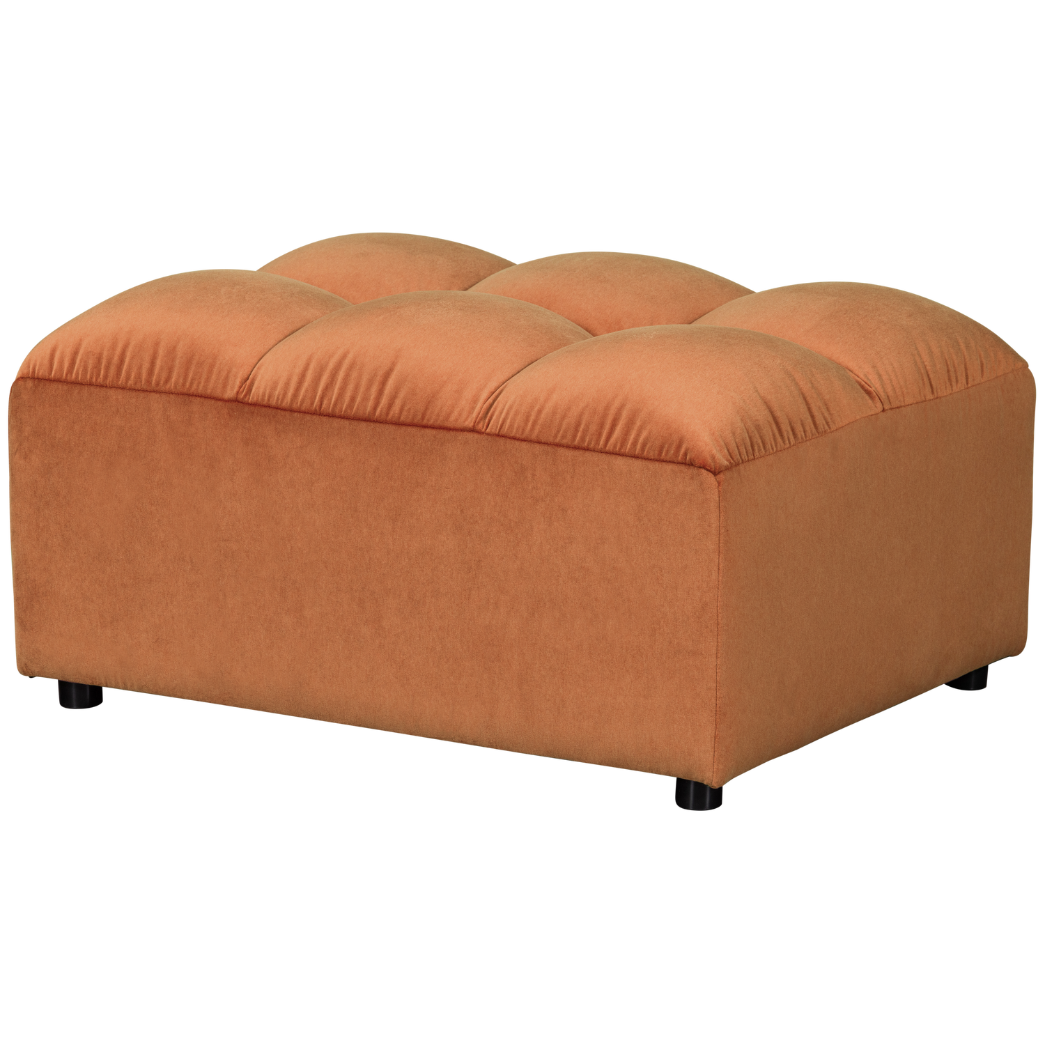 Allure hocker geweven stof donkerbruin melange