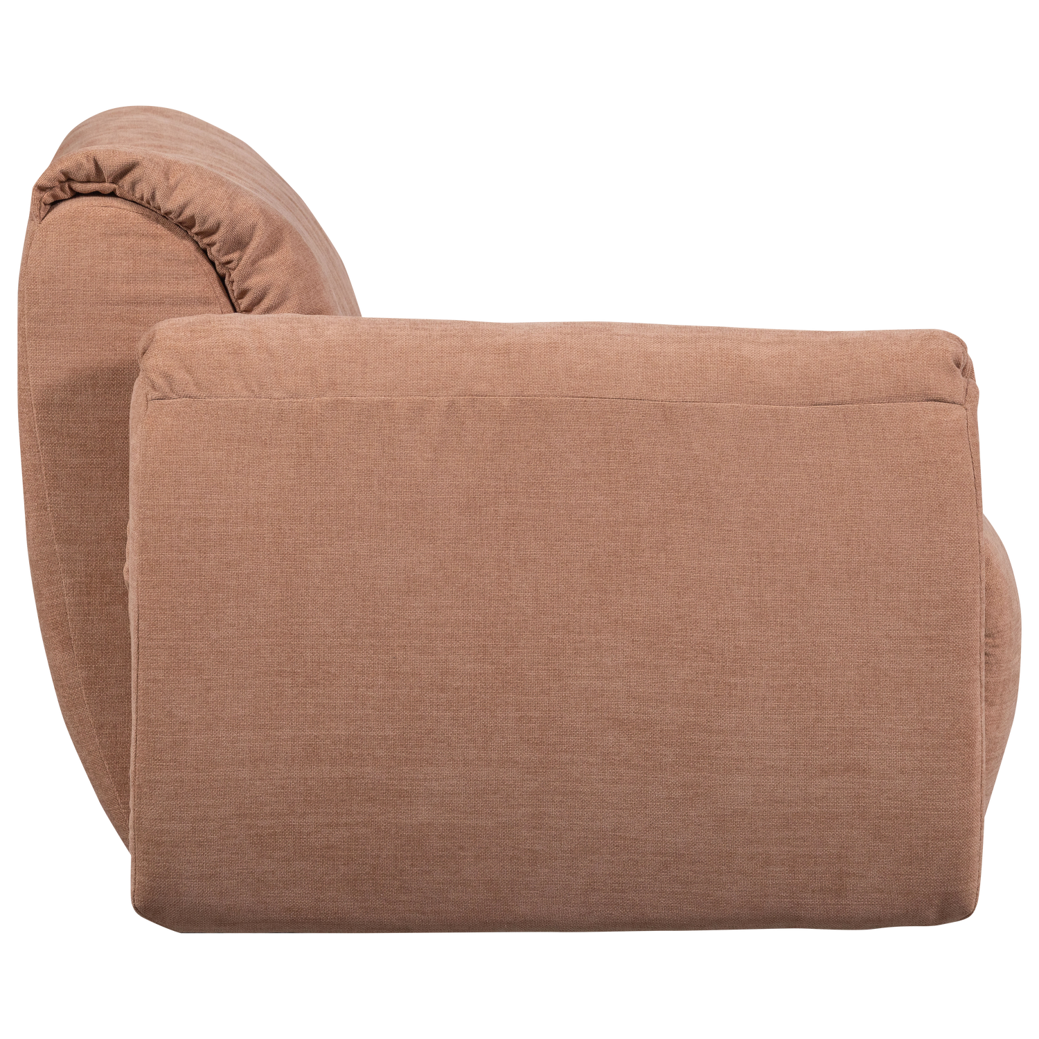 Baggy 1-zits element met arm links geweven chenille oudroze