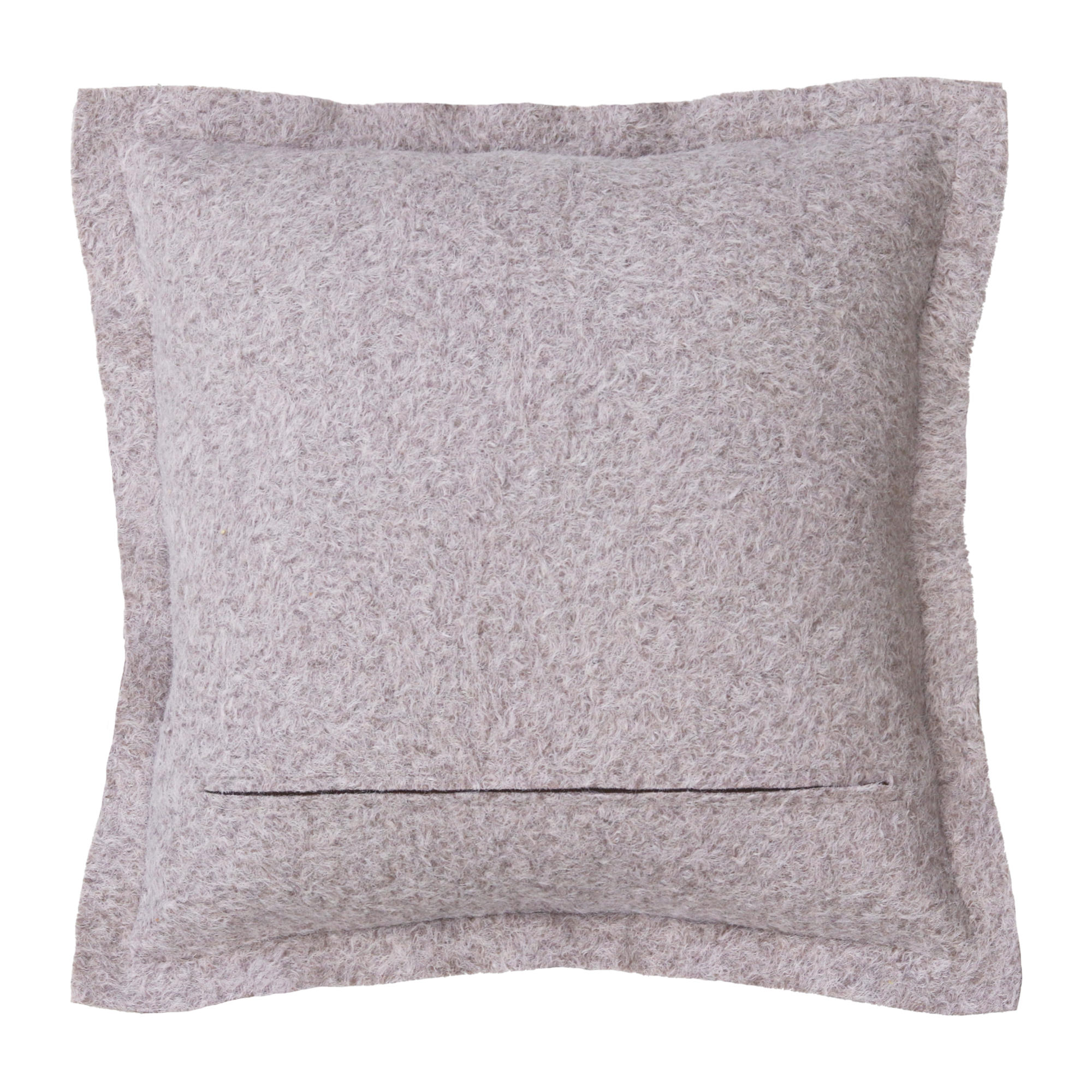 Kussen wol boucle grijs