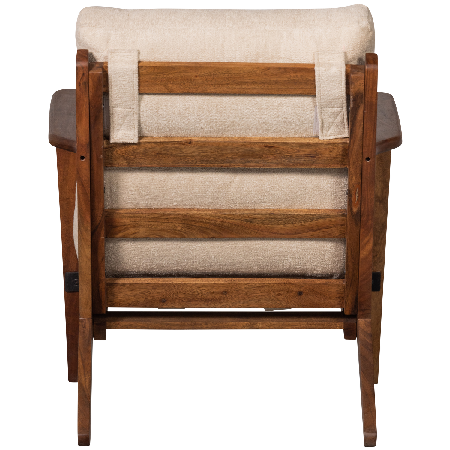 Houston fauteuil boucle/hout naturel