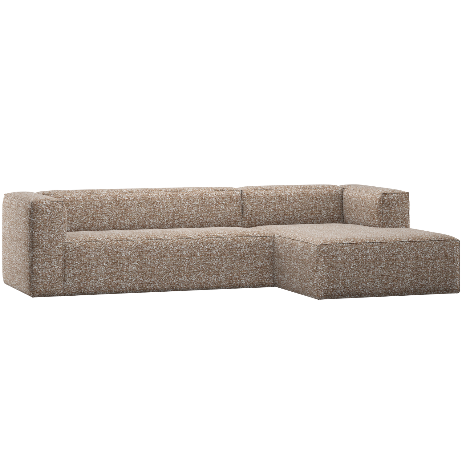 Bean hoekbank rechts chenille velvet taupe