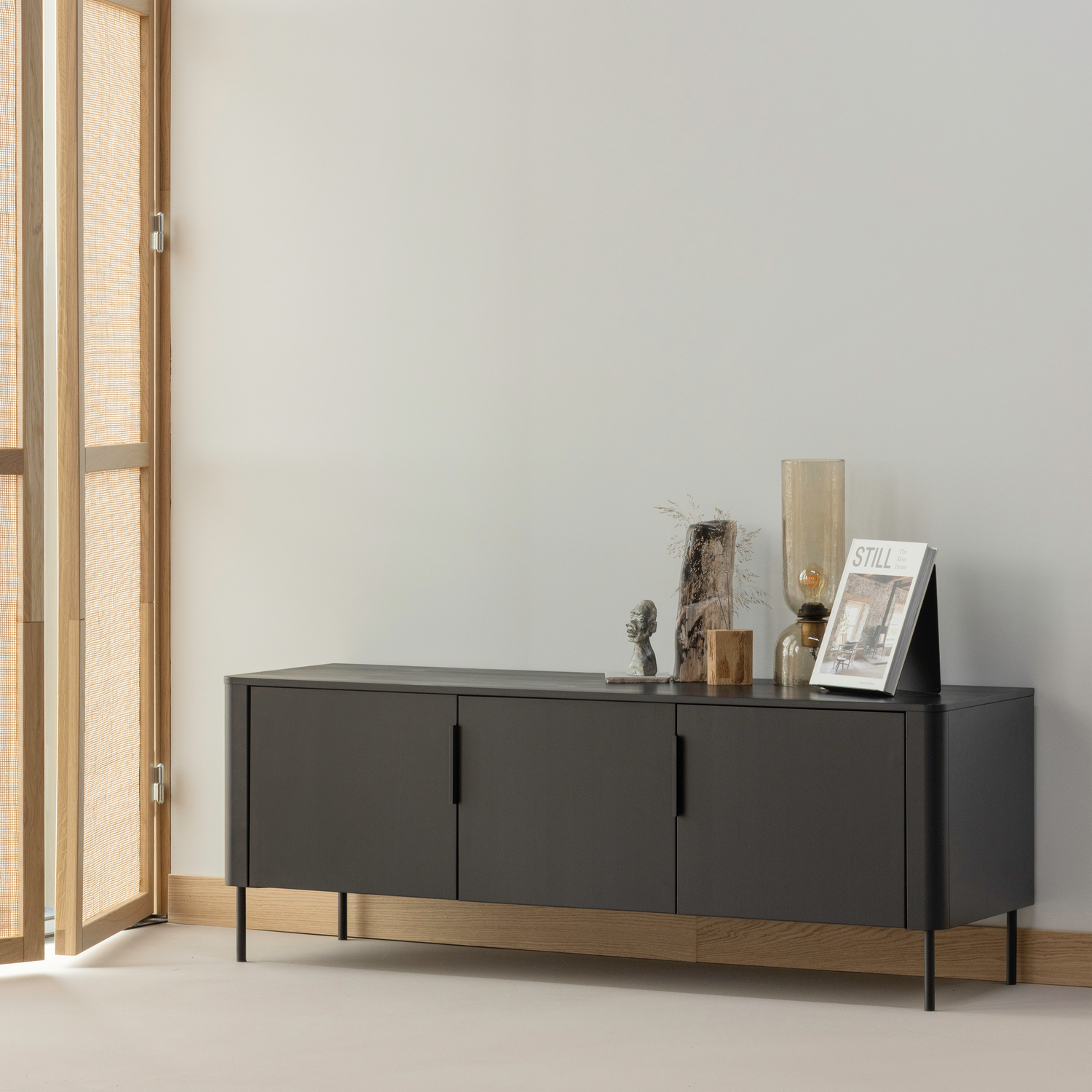 Gigi tafellamp gehamerd glas 38xo15cm naturel