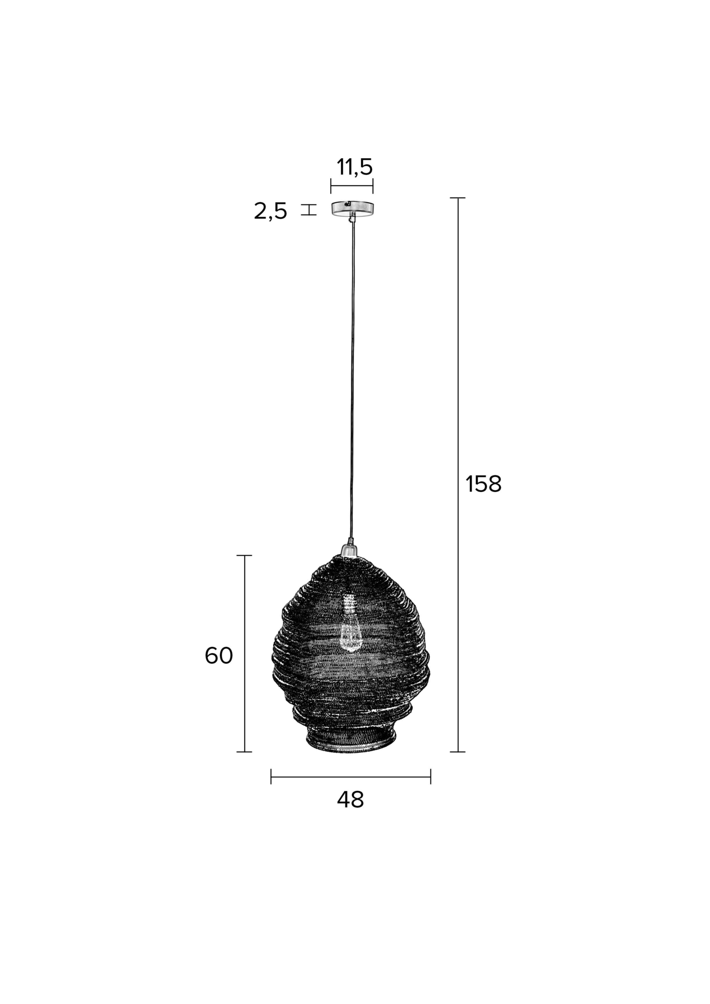 Housecraft living Lena Hanglamp