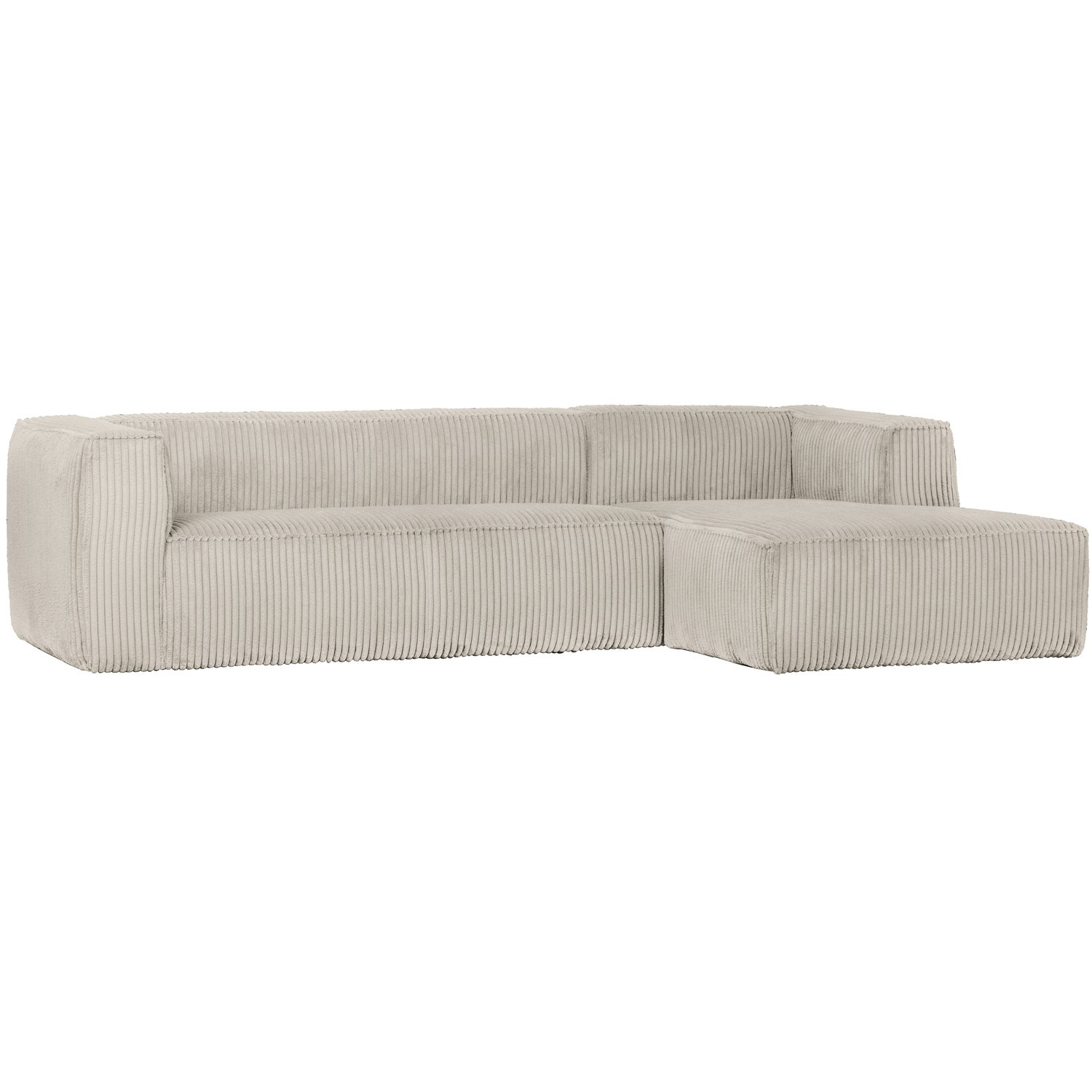 Bean hoekbank rechts chenille velvet taupe