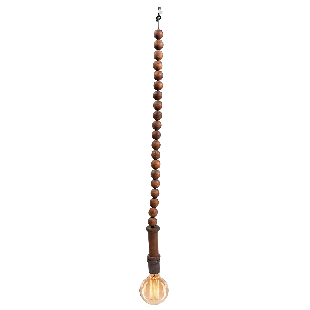 Hanglamp houten kralen uniek item