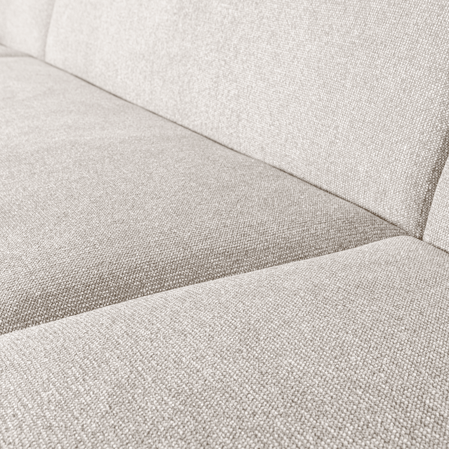 Sloping u-vorm bank off white melange