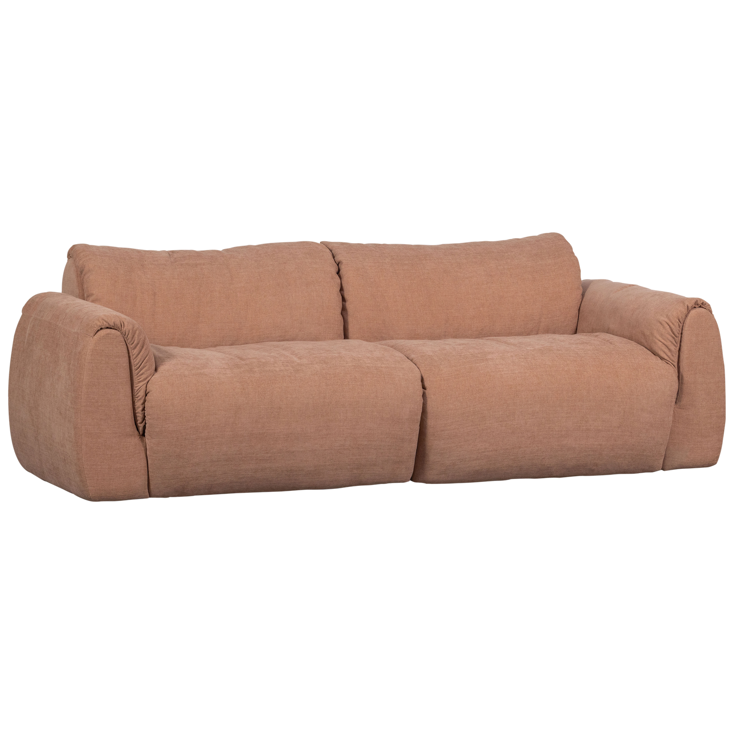 Baggy 2-zits bank 3d chenille middenbruin