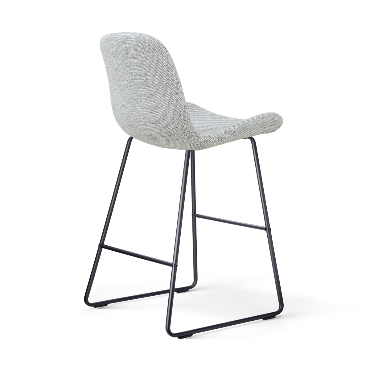 Barkruk Nino-Fé gestoffeerd met zwart onderstel (zithoogte 65 cm)